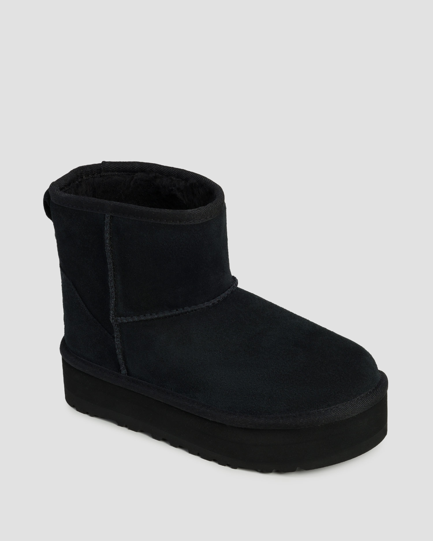 UGG Classic Mini Platform Kinderschuhe in Schwarz