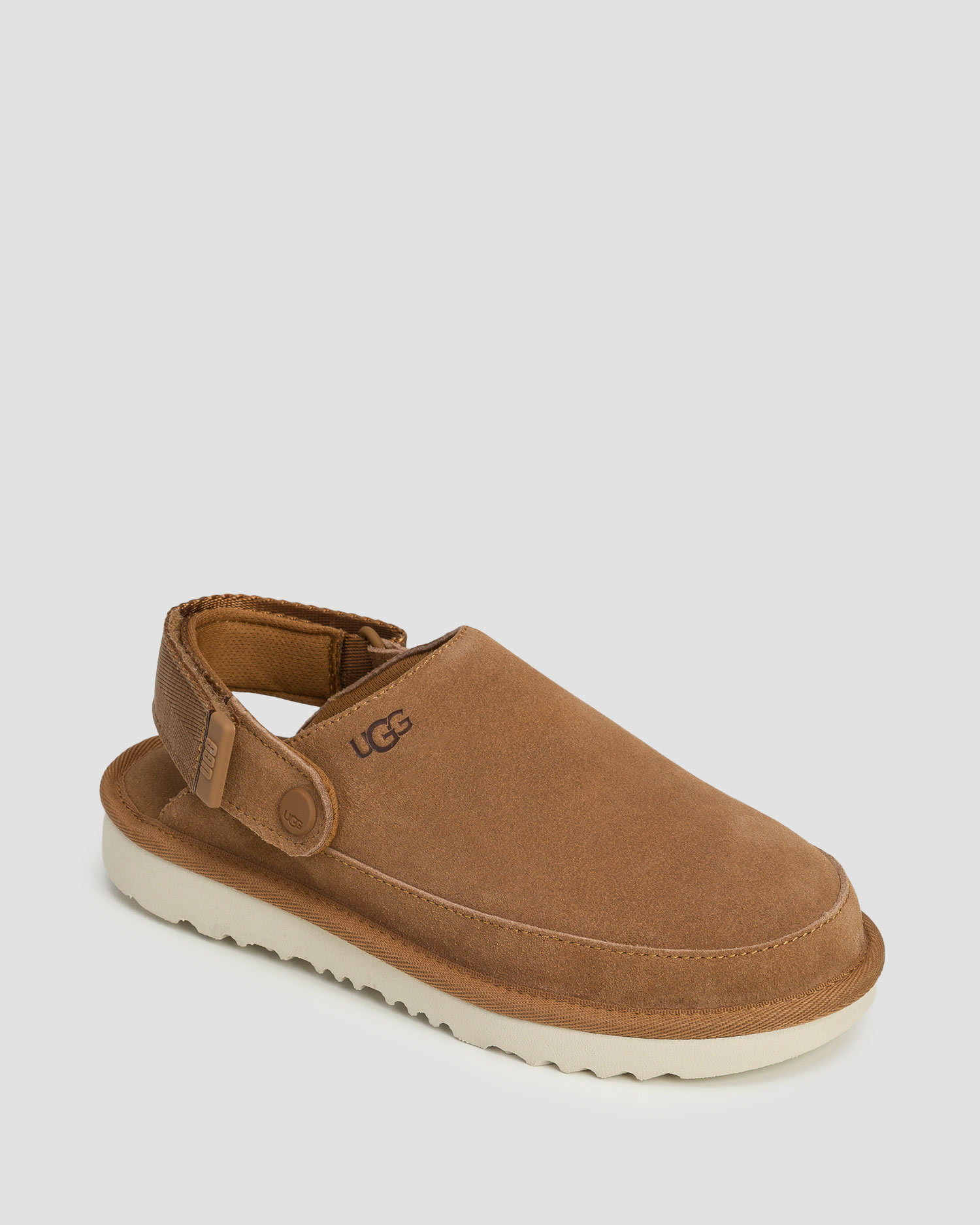 Kožené dětské boty UGG Goldenstar Clog v Hnědé Barvě, Barva/Vzor: Brązowy