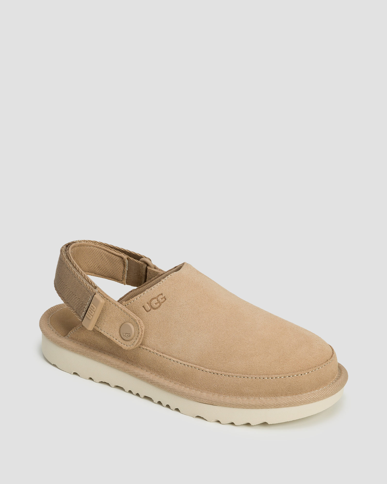 Dětské béžové kožené boty UGG Goldenstar Clog