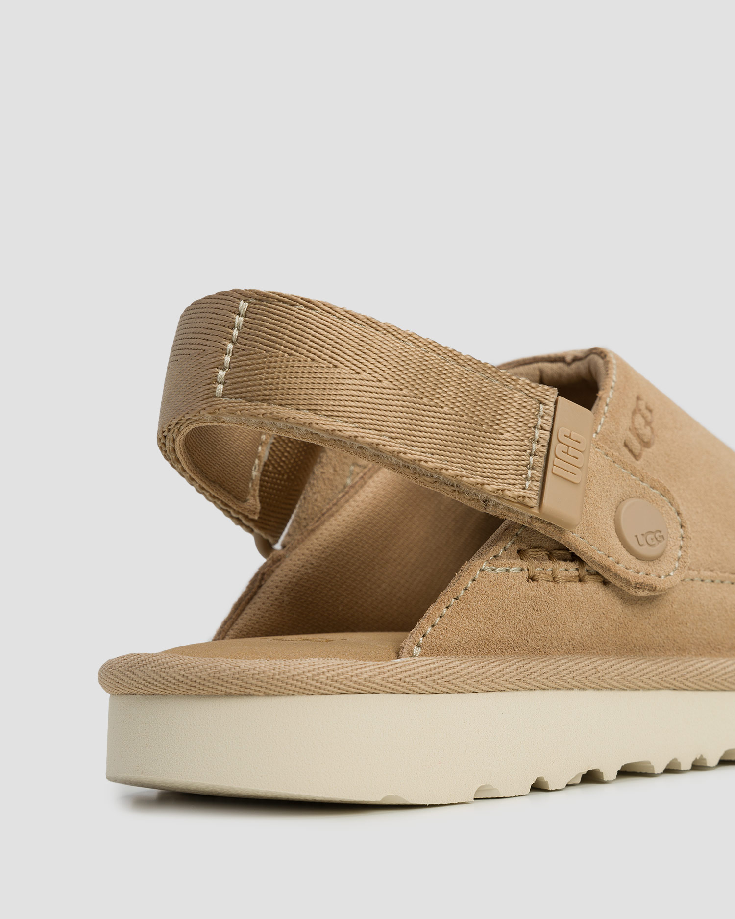 Dětské béžové kožené boty UGG Goldenstar Clog