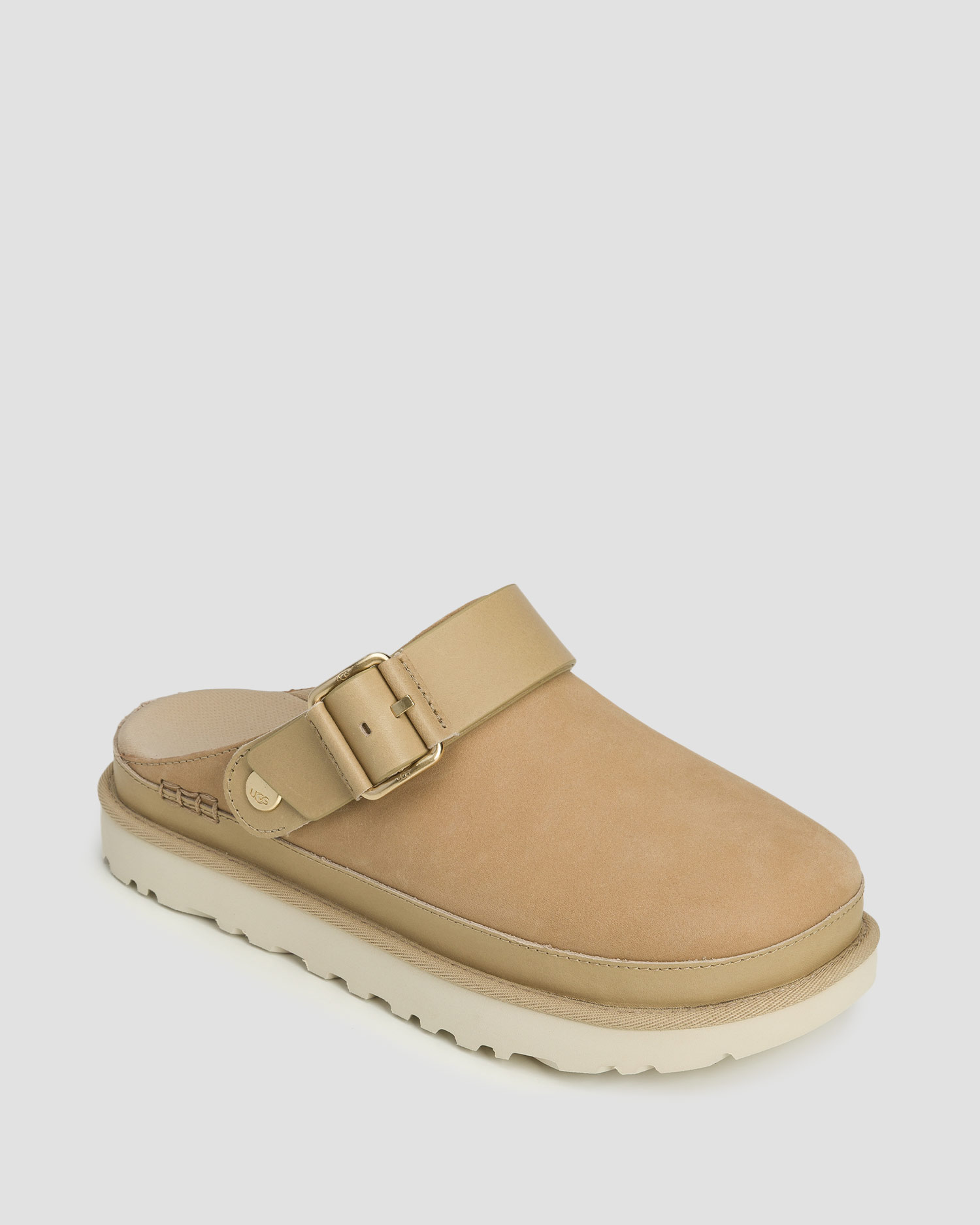Buty wsuwane damskie UGG Goldenstar Villa Clog beżowe