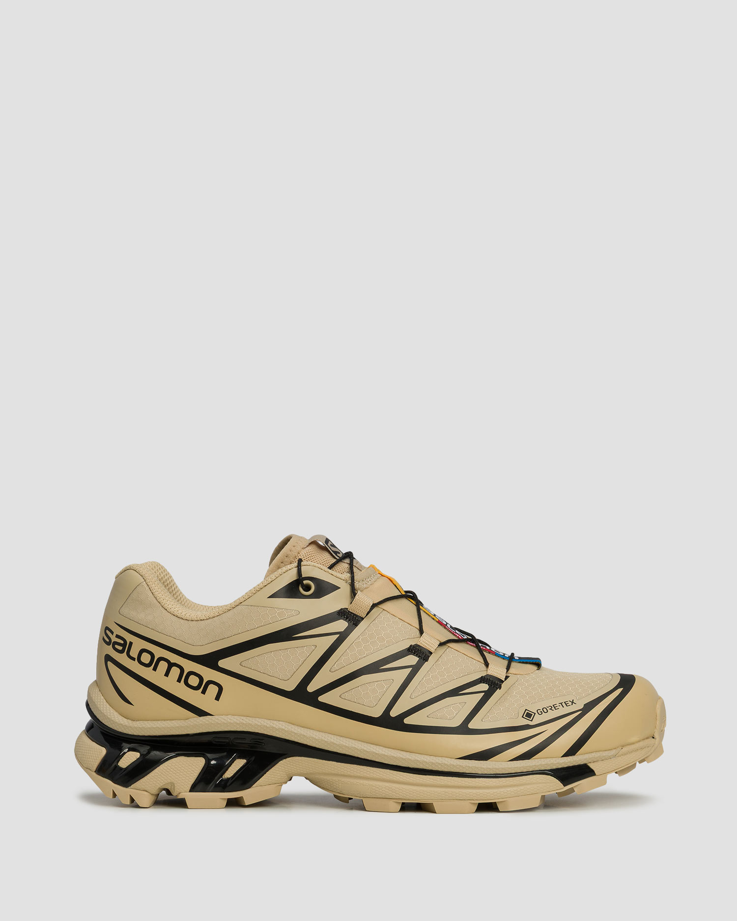 Pantofi de trail unisex Salomon XT-6 GTX bej-negru