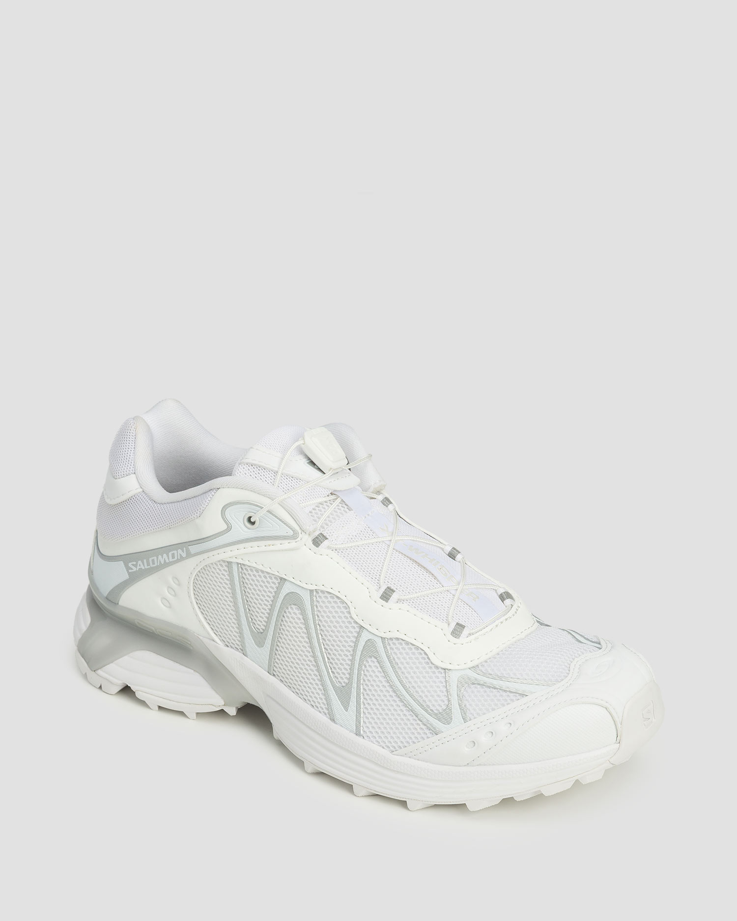 Sneakers unisexes blancs et gris Salomon XT-Whisper