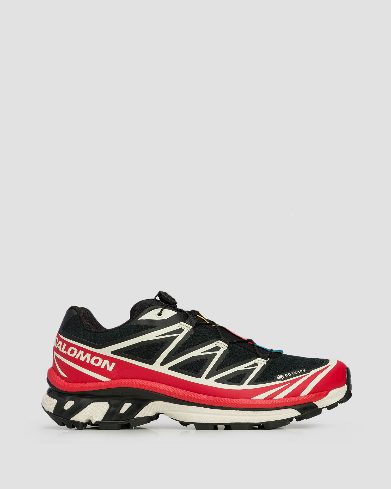 Chaussures de trail noires et rouges unisexes Salomon XT-6 GTX
