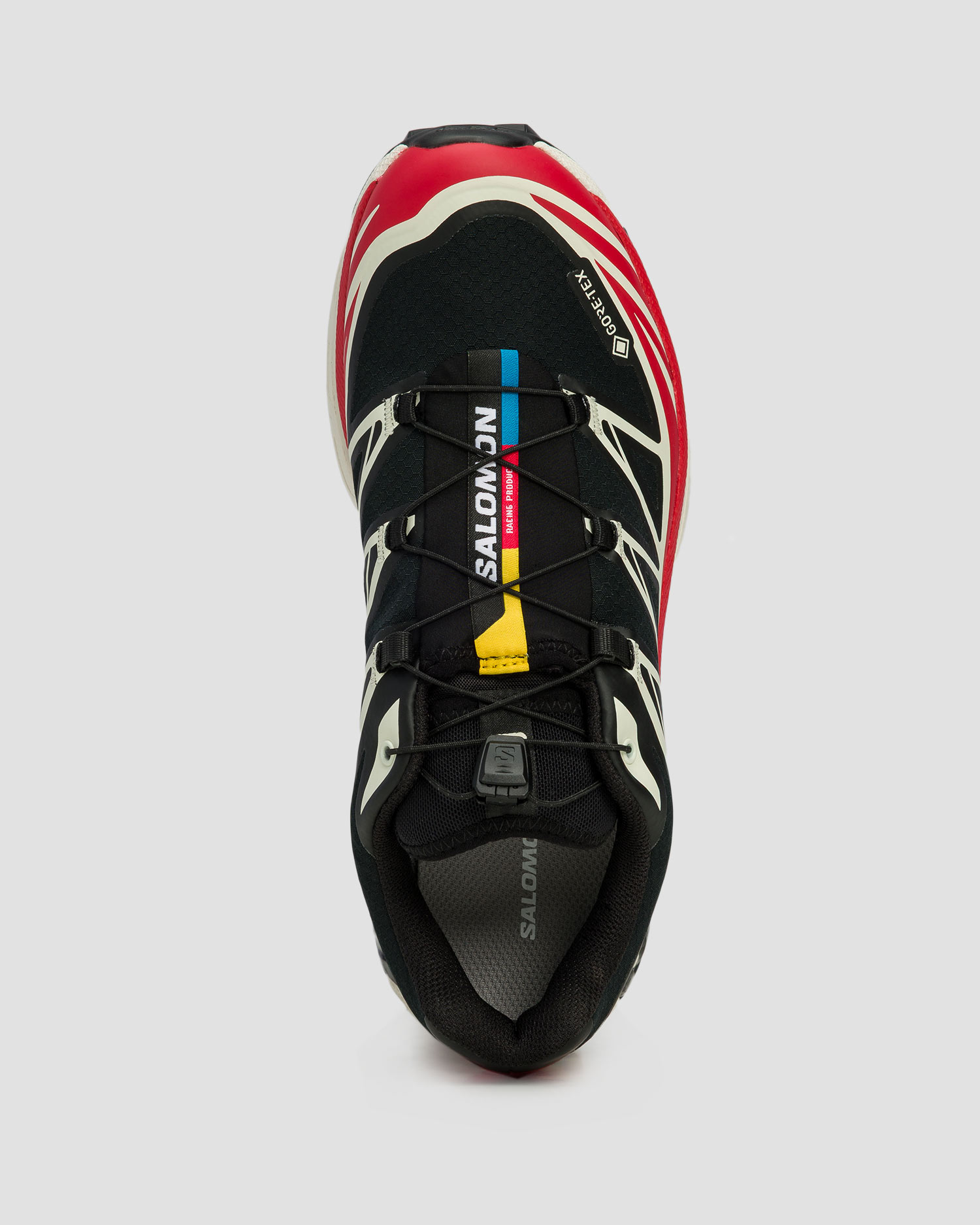 Chaussures de trail noires et rouges unisexes Salomon XT-6 GTX