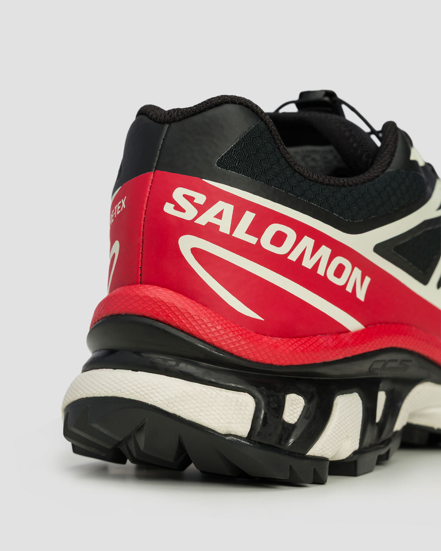 Chaussures de trail noires et rouges unisexes Salomon XT-6 GTX