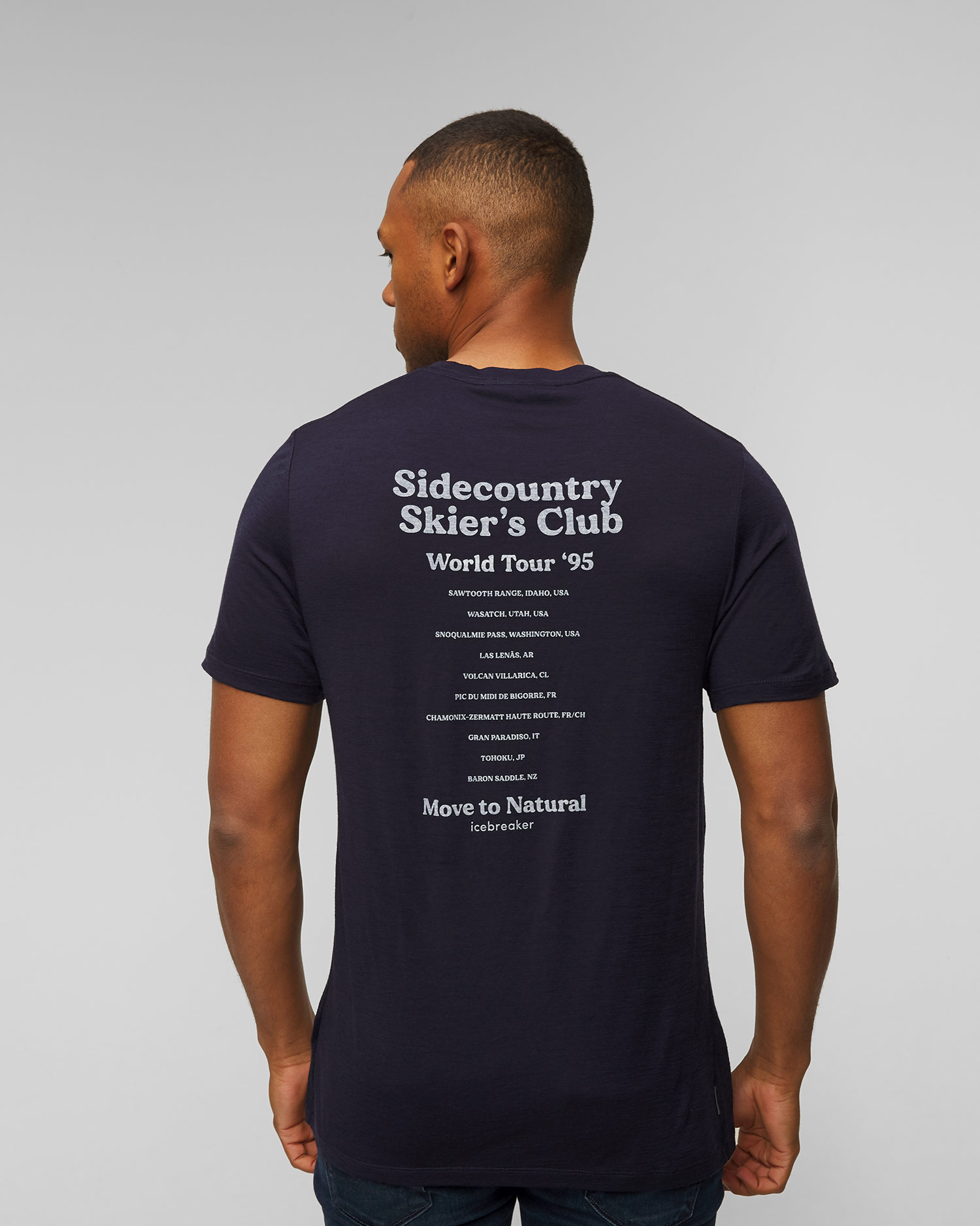 Granatowy T-shirt męski Icebreaker Mer 150 Tech Lite II SS
