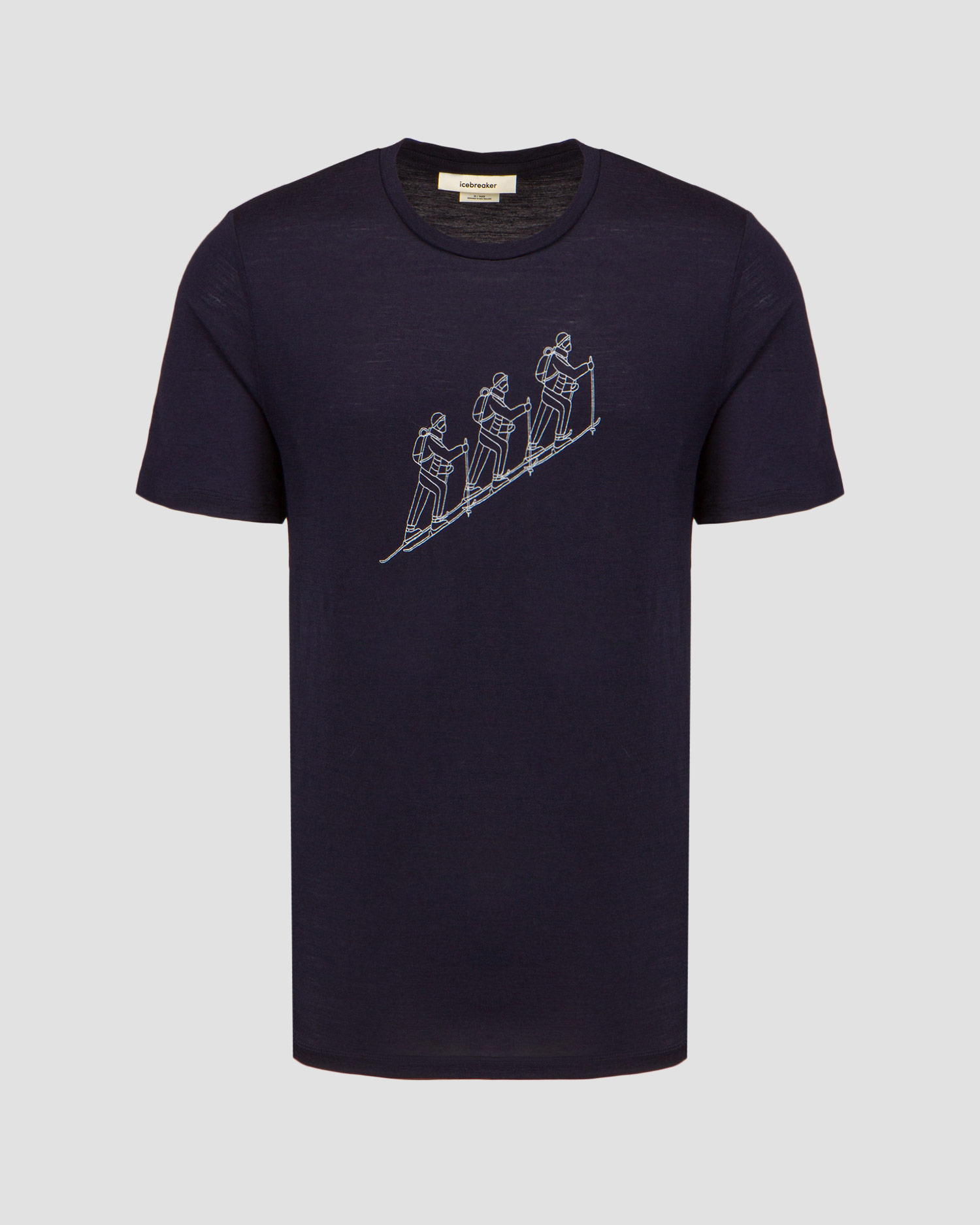 Granatowy T-shirt męski Icebreaker Mer 150 Tech Lite II SS