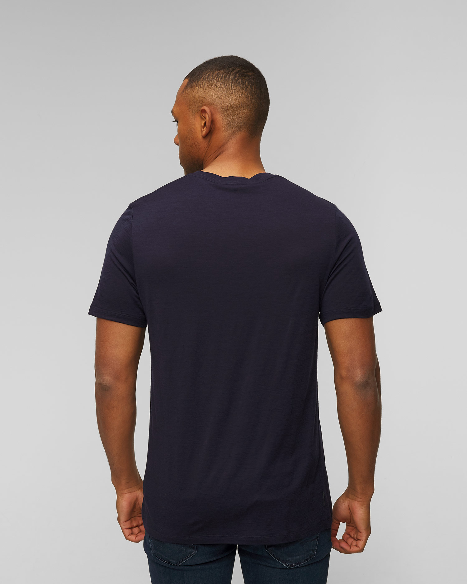 Granatowy T-shirt męski Icebreaker Mer 150 Tech Lite II SS