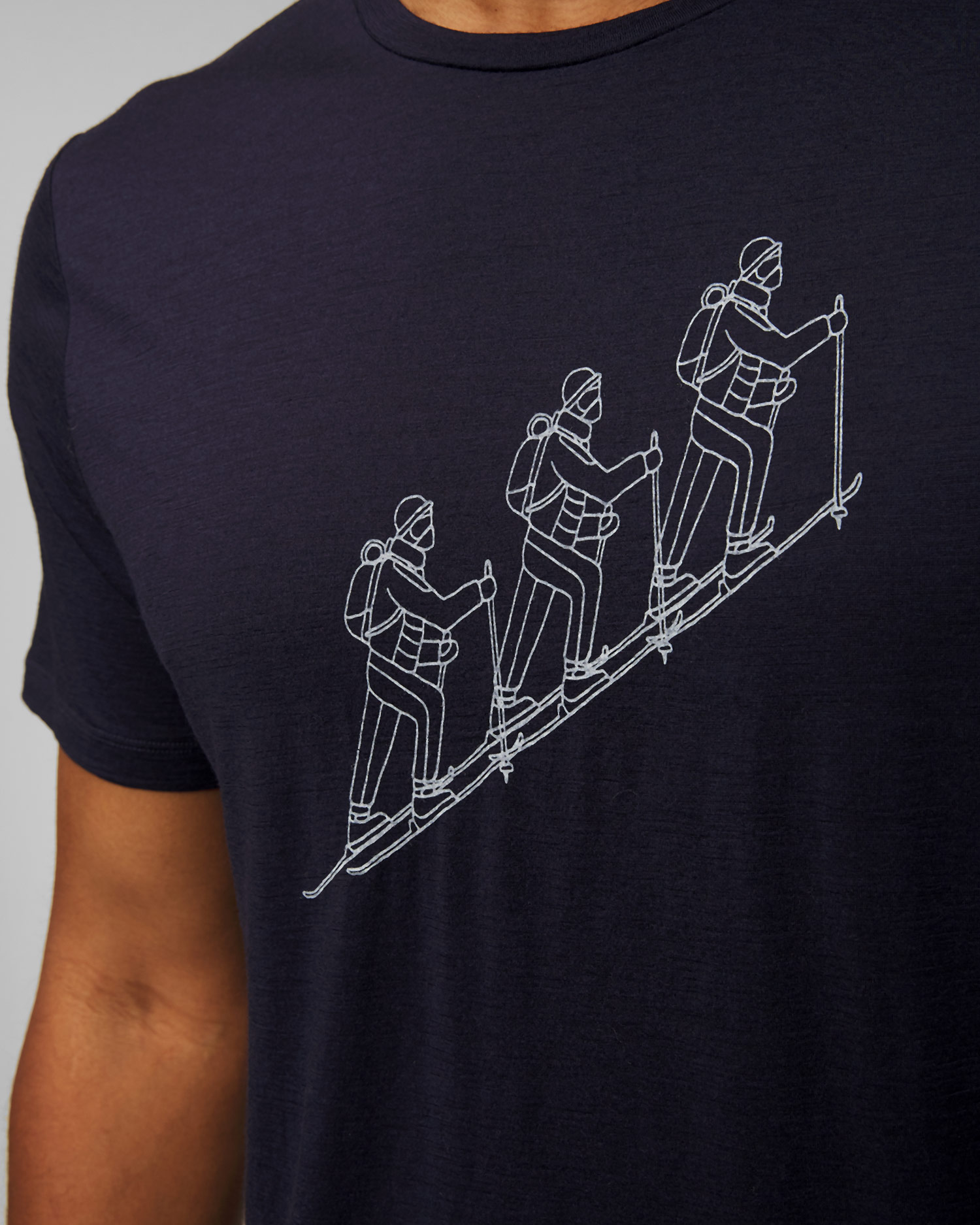 Granatowy T-shirt męski Icebreaker Mer 150 Tech Lite II SS