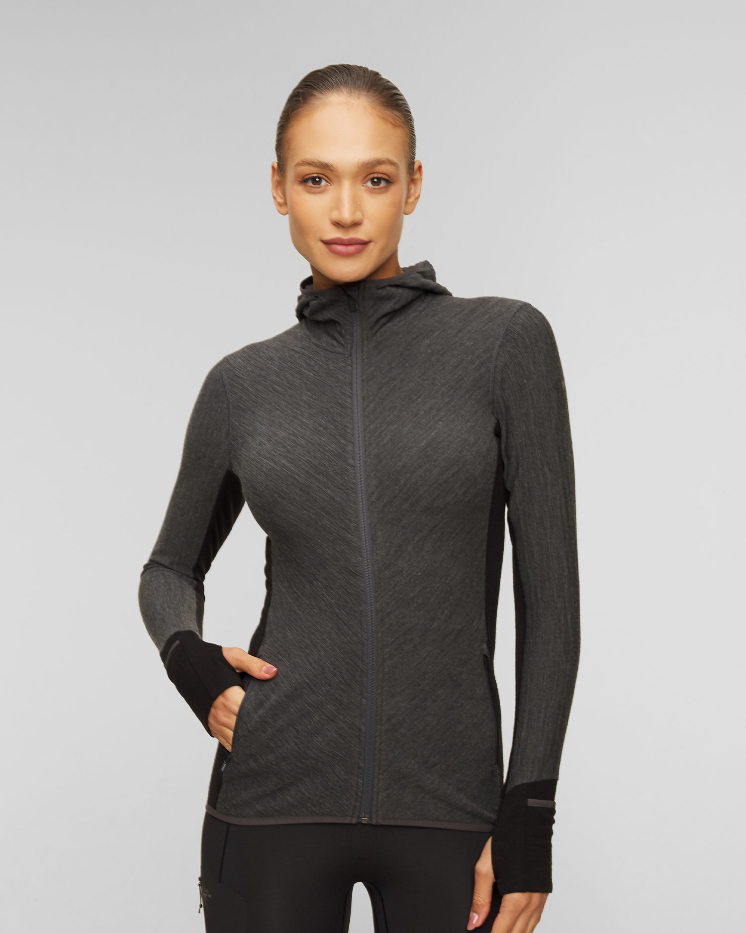 Szara bluza damska Icebreaker Descender LS 104491-iba01 | S'portofino