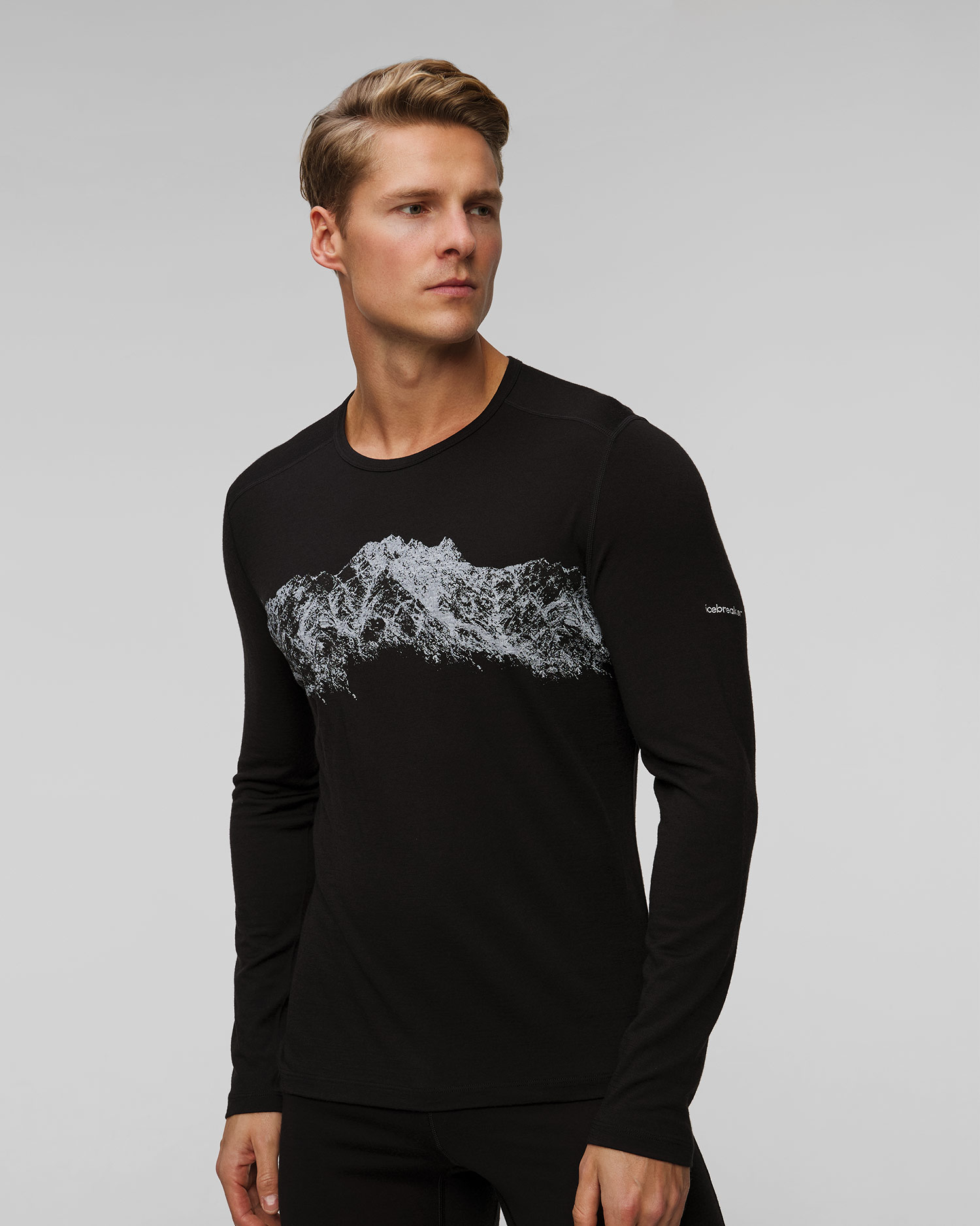 Longsleeve termoaktywny męski Icebreaker Mer 200 Oasis LS czarny