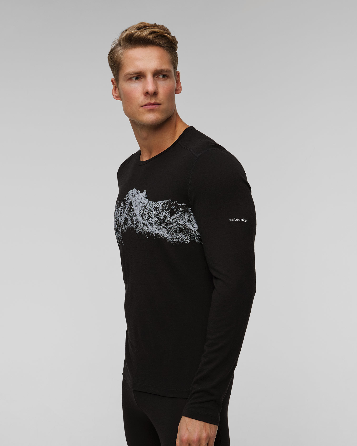 Longsleeve termoaktywny męski Icebreaker Mer 200 Oasis LS czarny