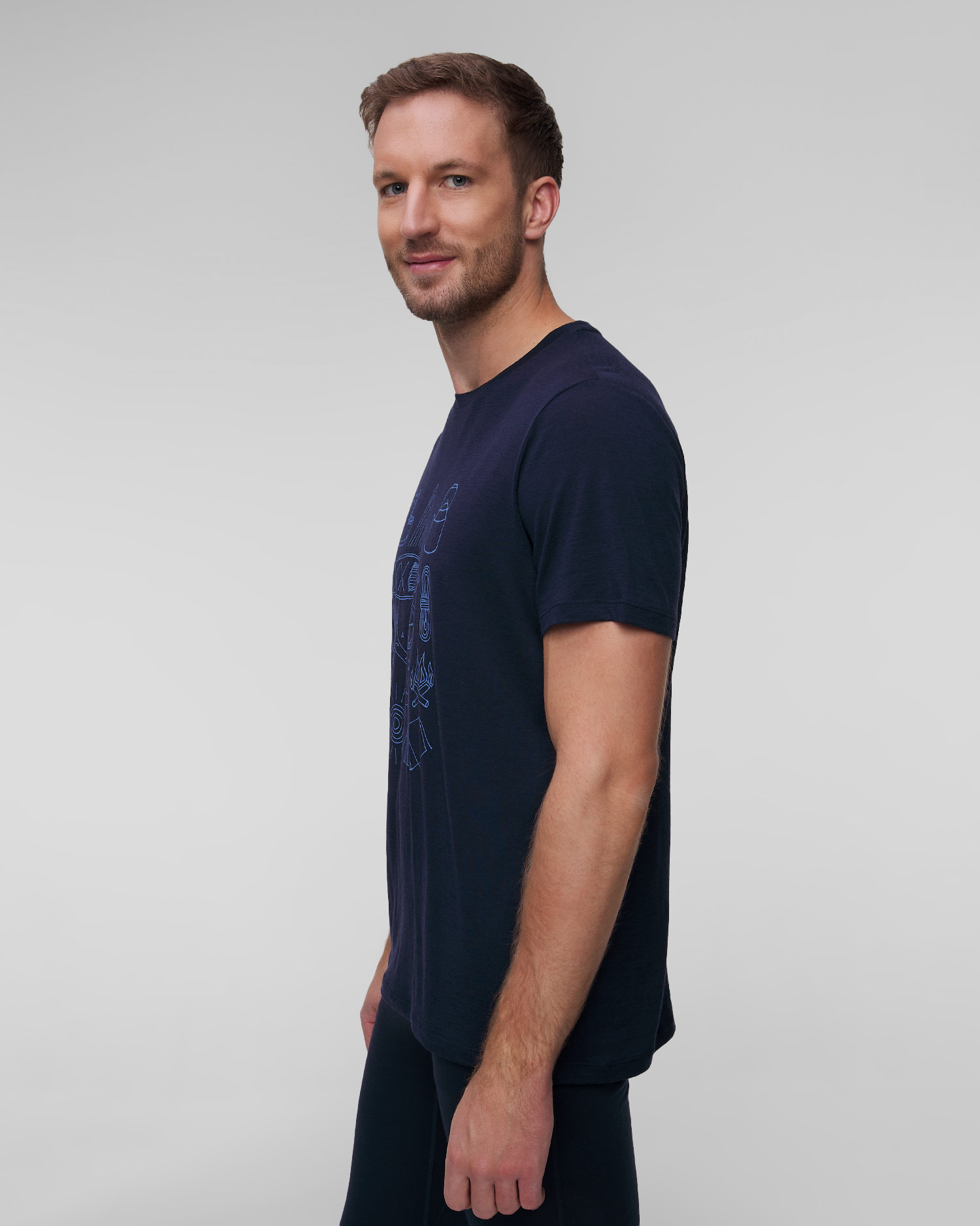 Men's t-shirt Icebreaker Mer 150 Tech Lite SS navy blue