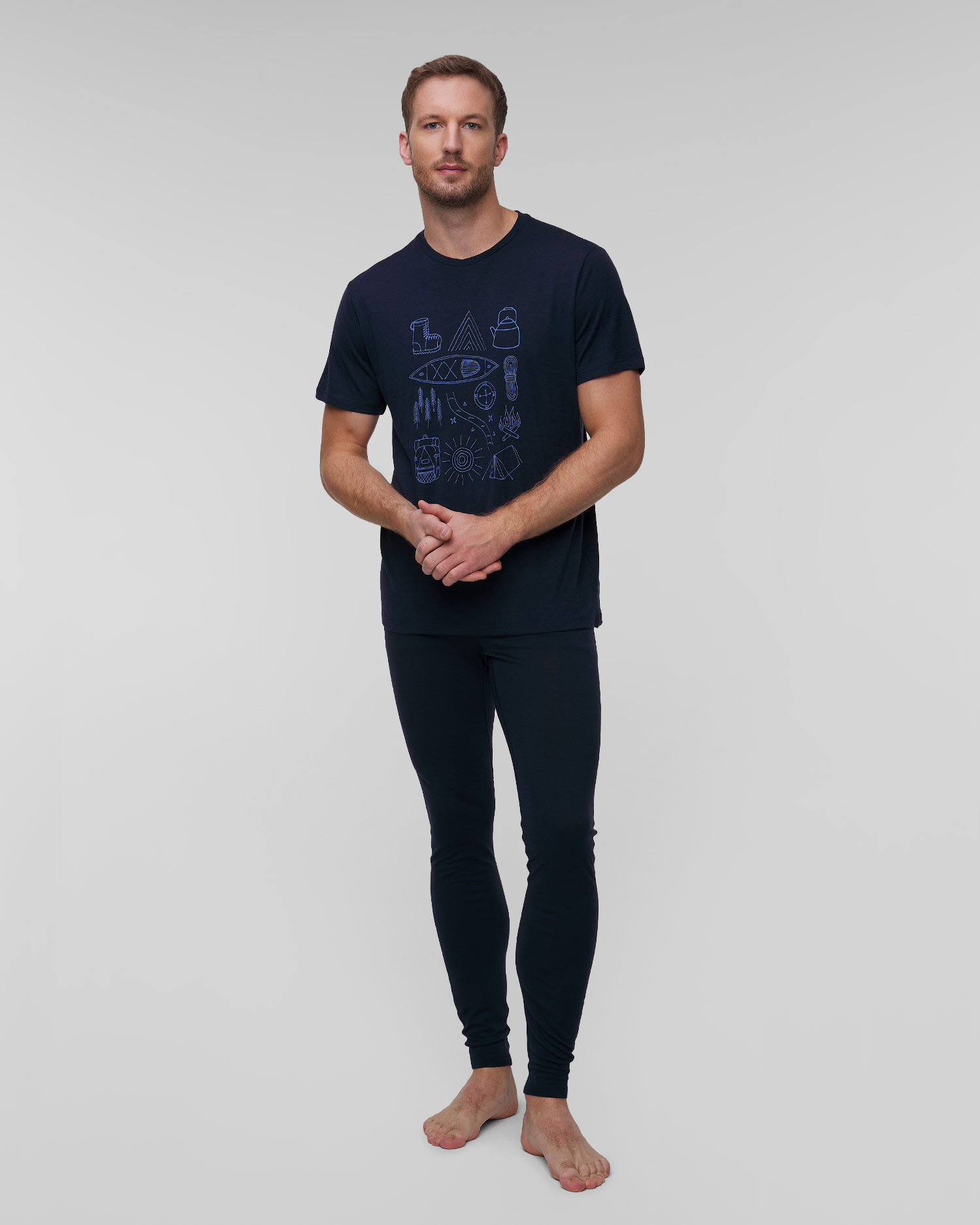 T-shirt męski Icebreaker Mer 150 Tech Lite SS granatowy