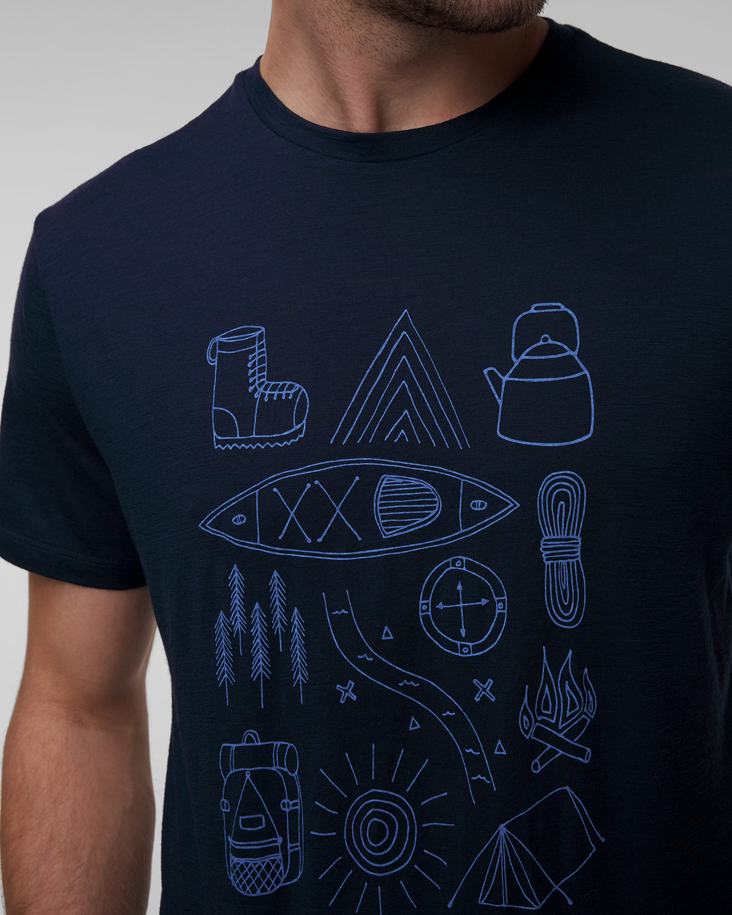 T-shirt męski Icebreaker Mer 150 Tech Lite SS granatowy