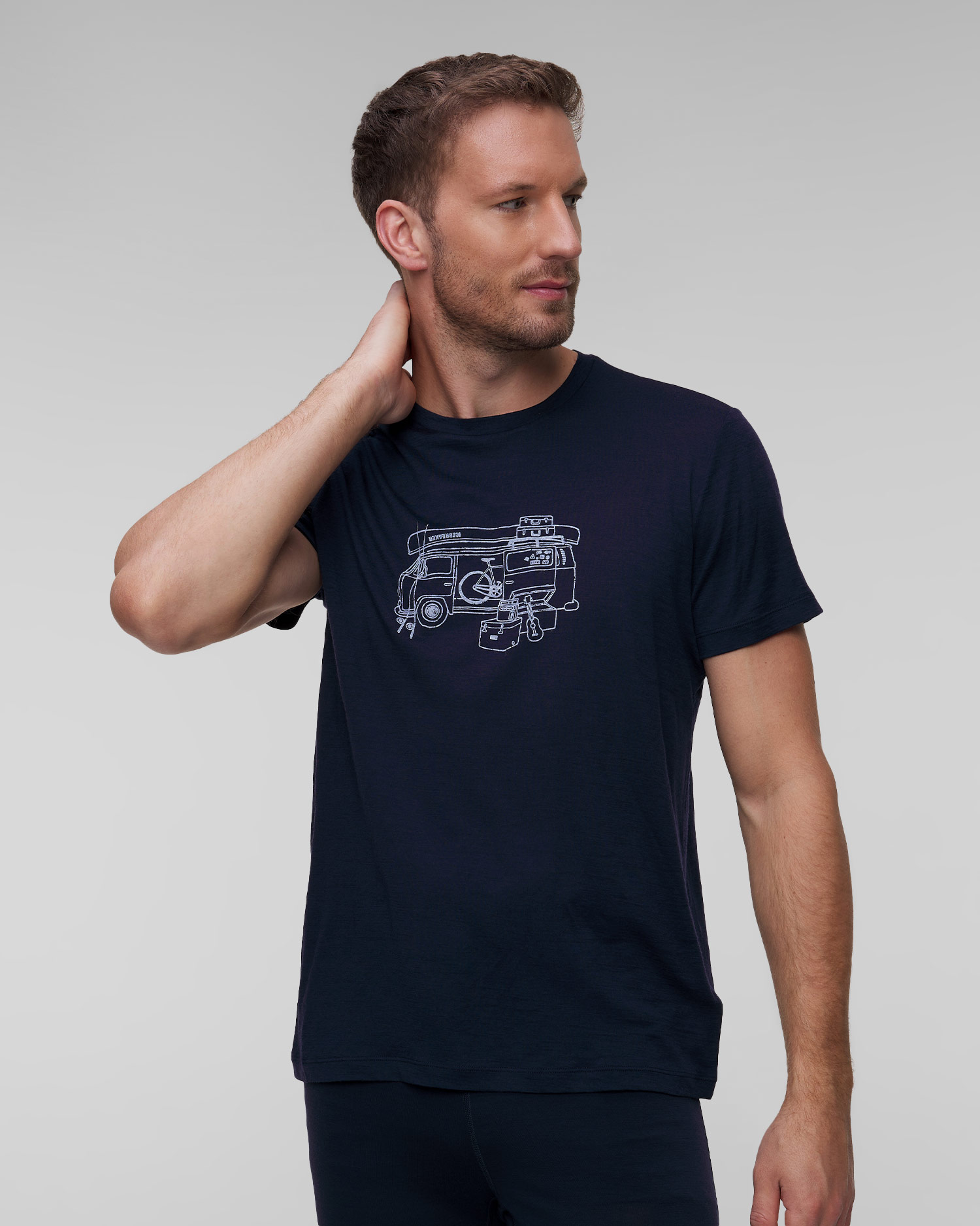 Men's T-shirt Icebreaker Mer 150 Tech Lite SS navy blue