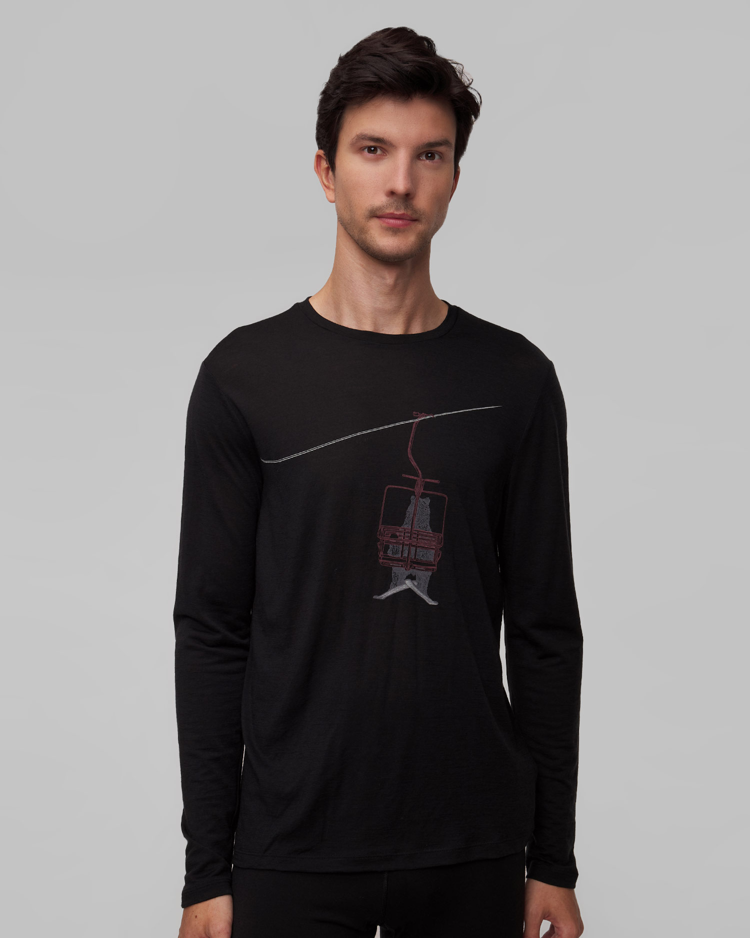 Longsleeve męski Icebreaker Mer 150 Tech Lite LS czarny