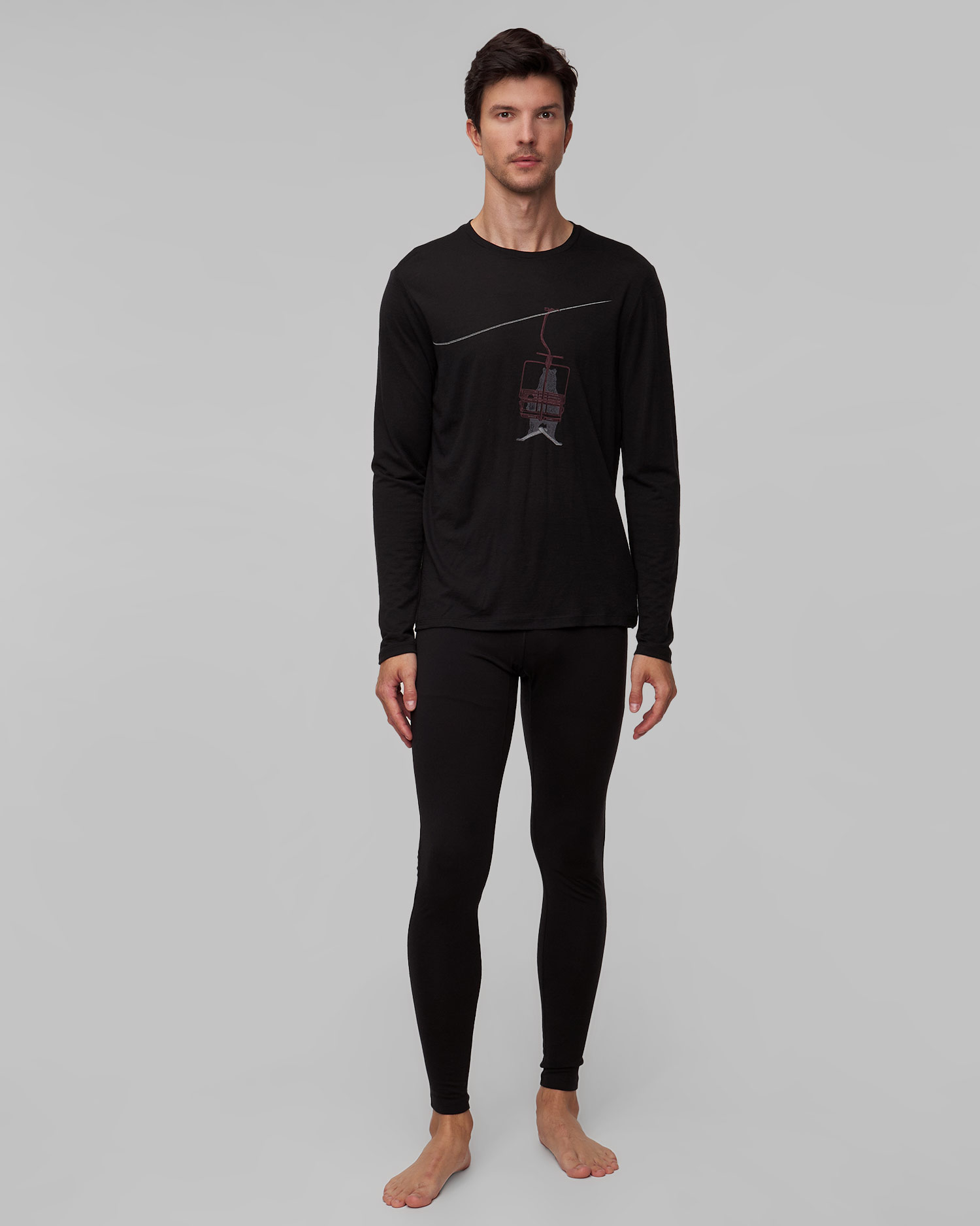 Men’s longsleeve Icebreaker Mer 150 Tech Lite LS black