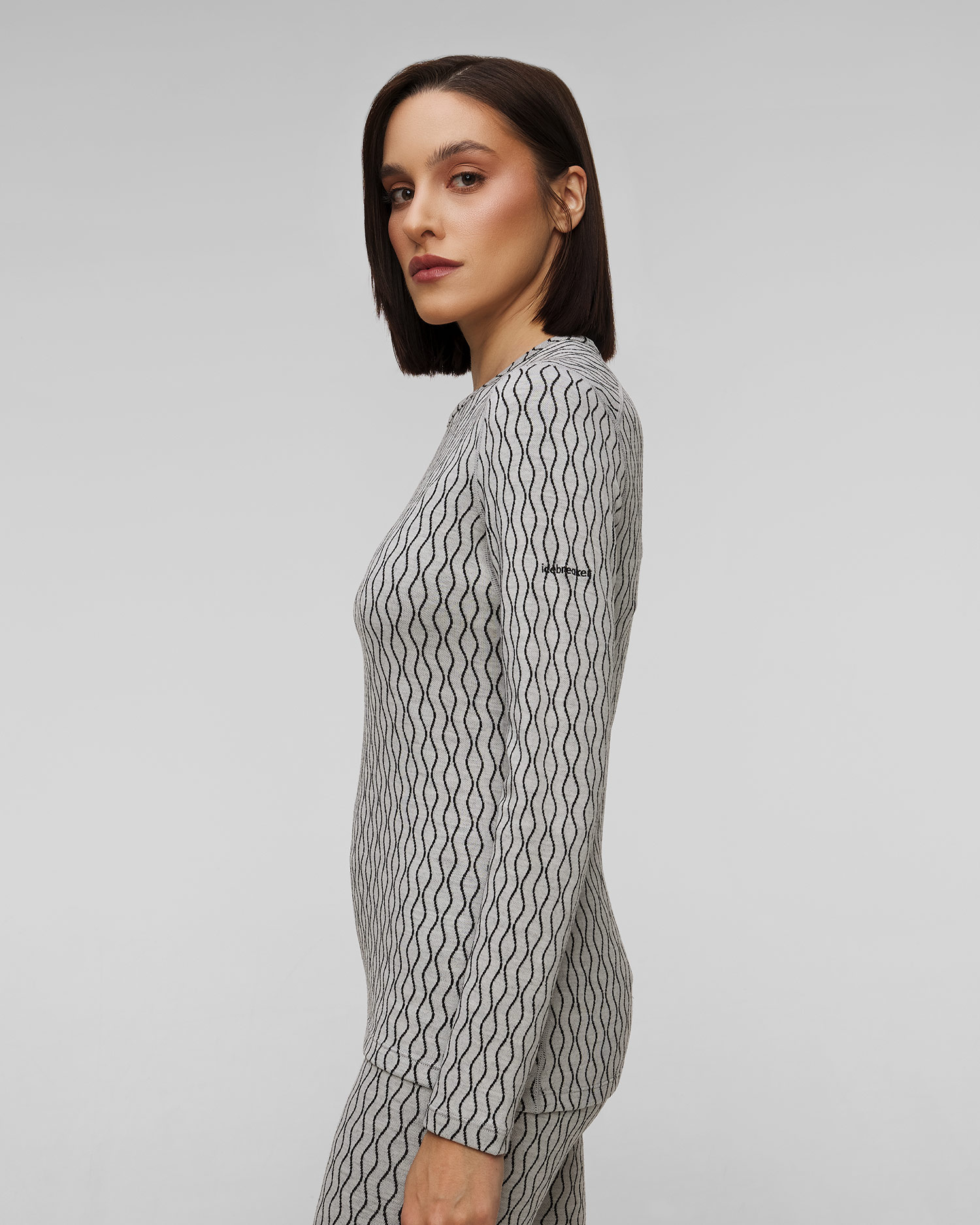 Longsleeve termoaktywny damski Icebreaker Mer 260 Vertex LS Crewe szary