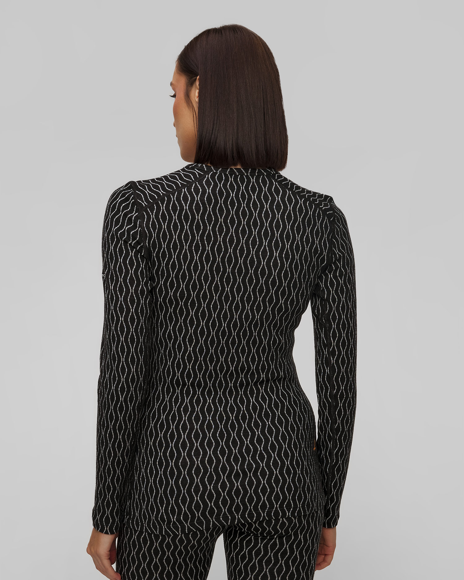 Icebreaker Mer 260 Vertex LS Crewe Thermoaktives Langarmshirt für Damen in Schwarz