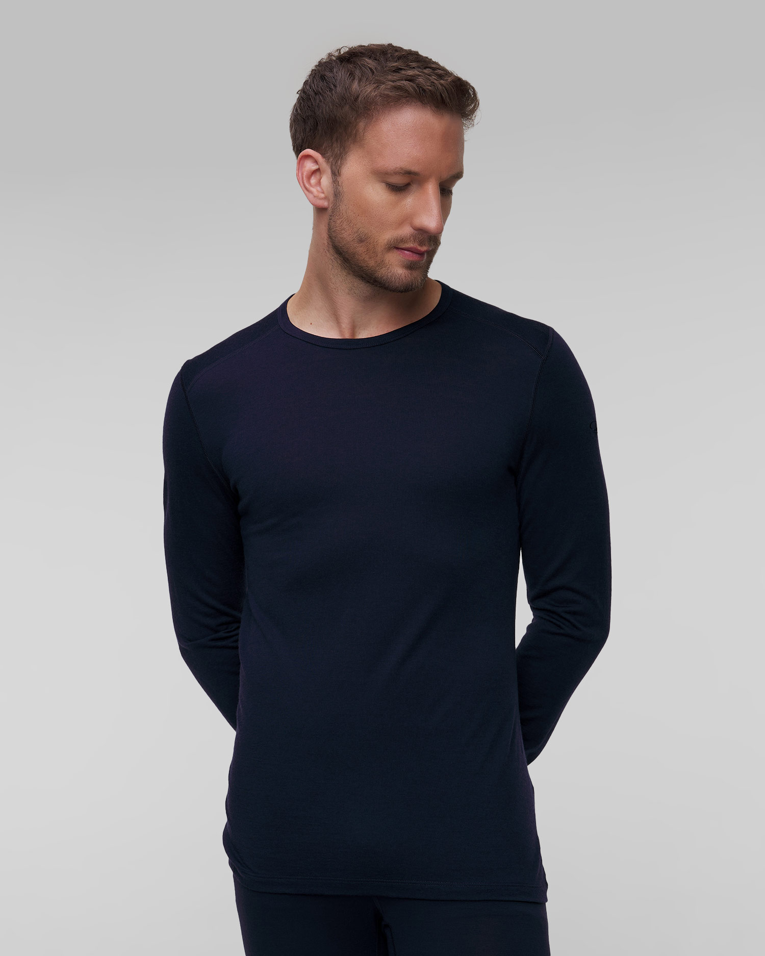 Longsleeve termoaktywny męski Icebreaker 200 Oasis LS Crewe granatowy