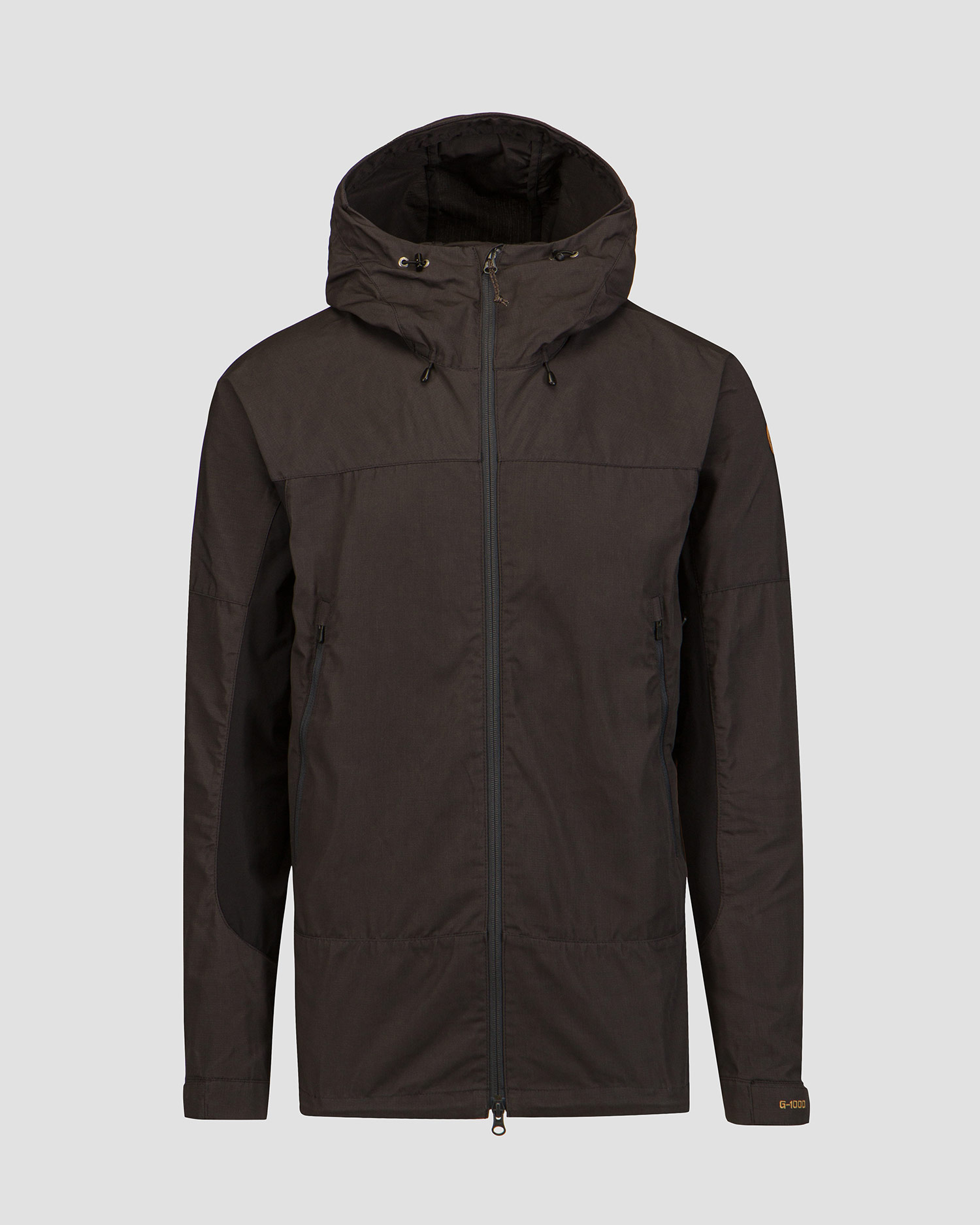 Veste de trekking noire et grise pour hommes Fjallraven Abisko Lite Trekking Jacket M