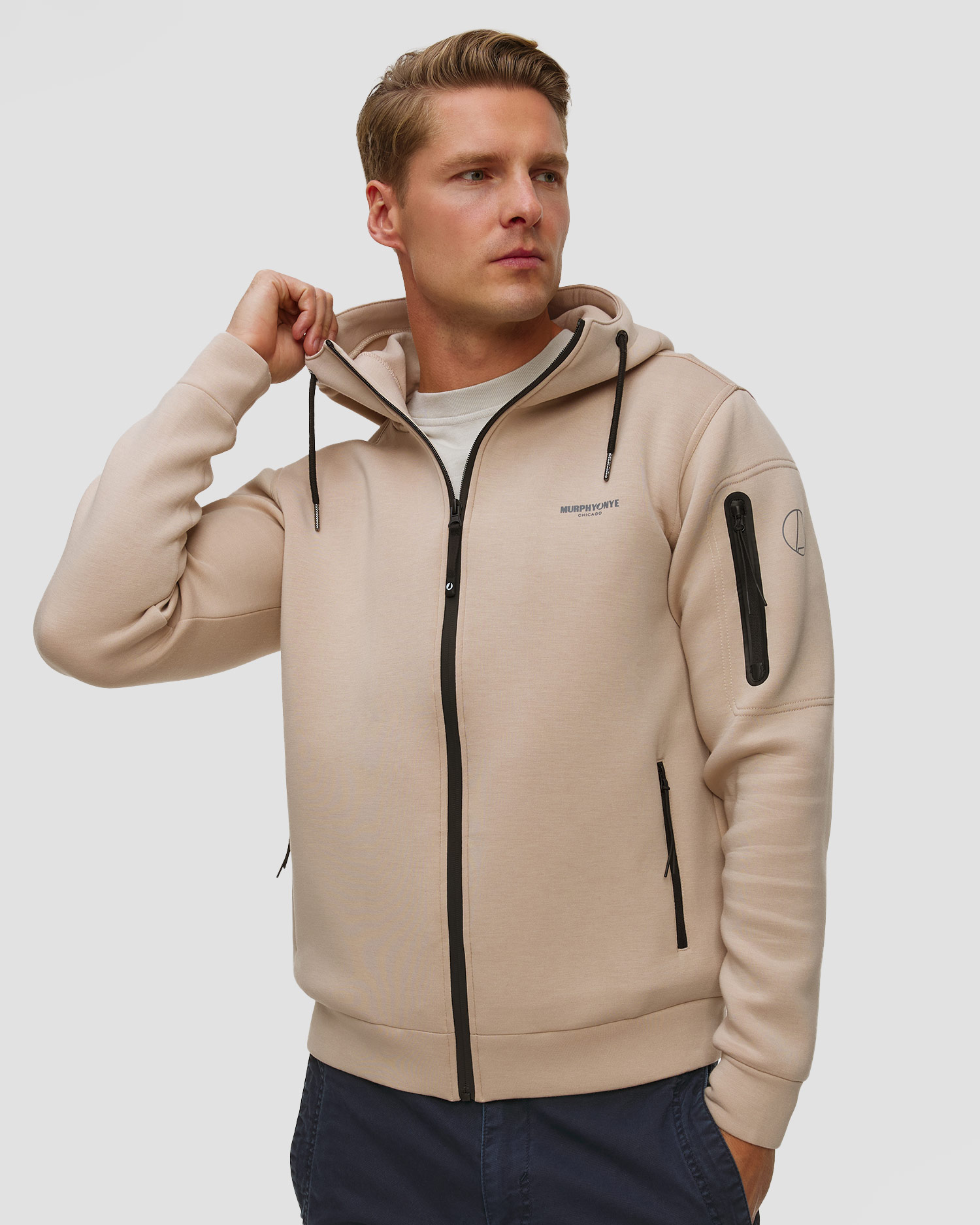 Murphy&Nye Racy Waler Herren-Sweatshirt in Beige