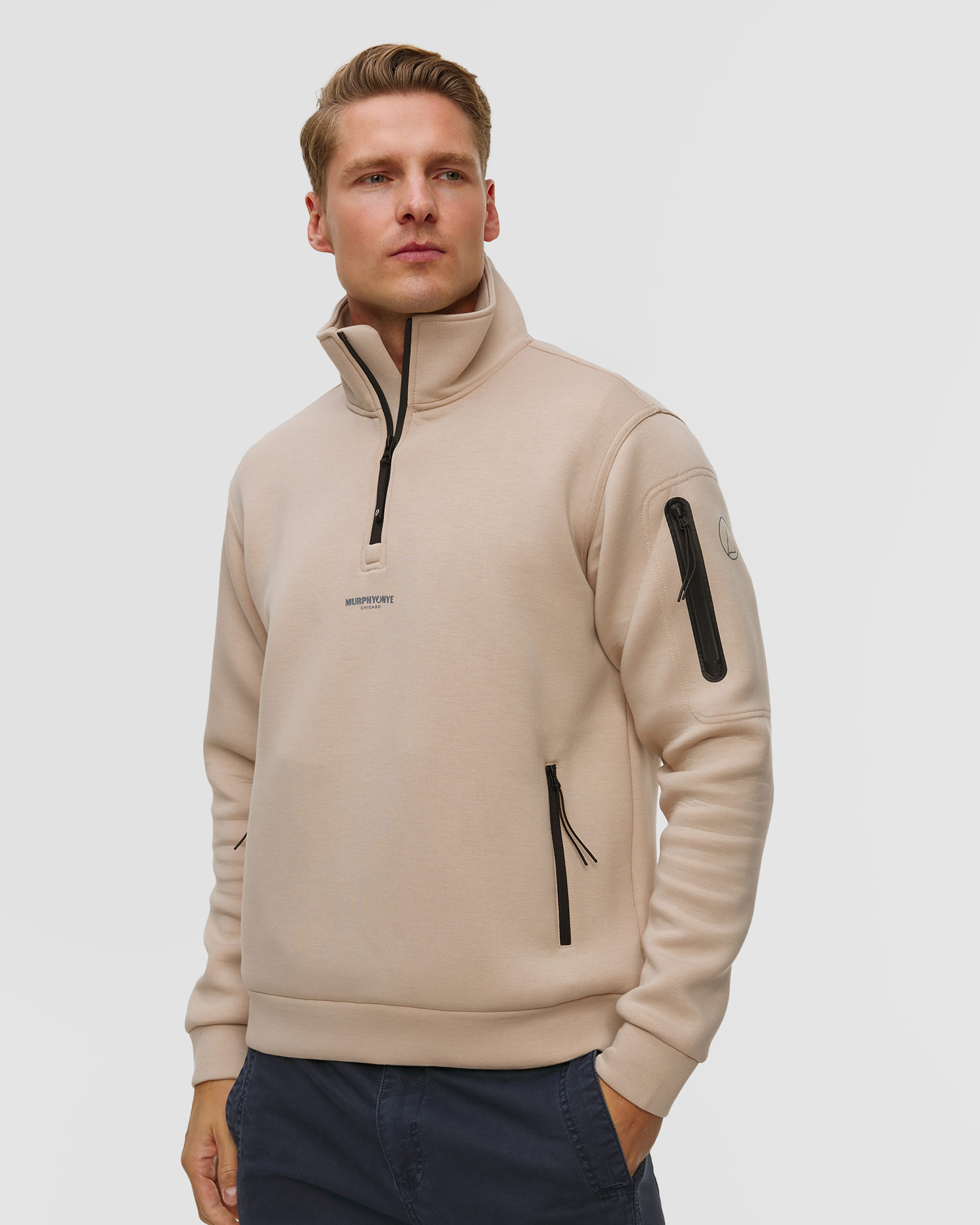 Felpa beige da uomo Murphy&Nye Flight
