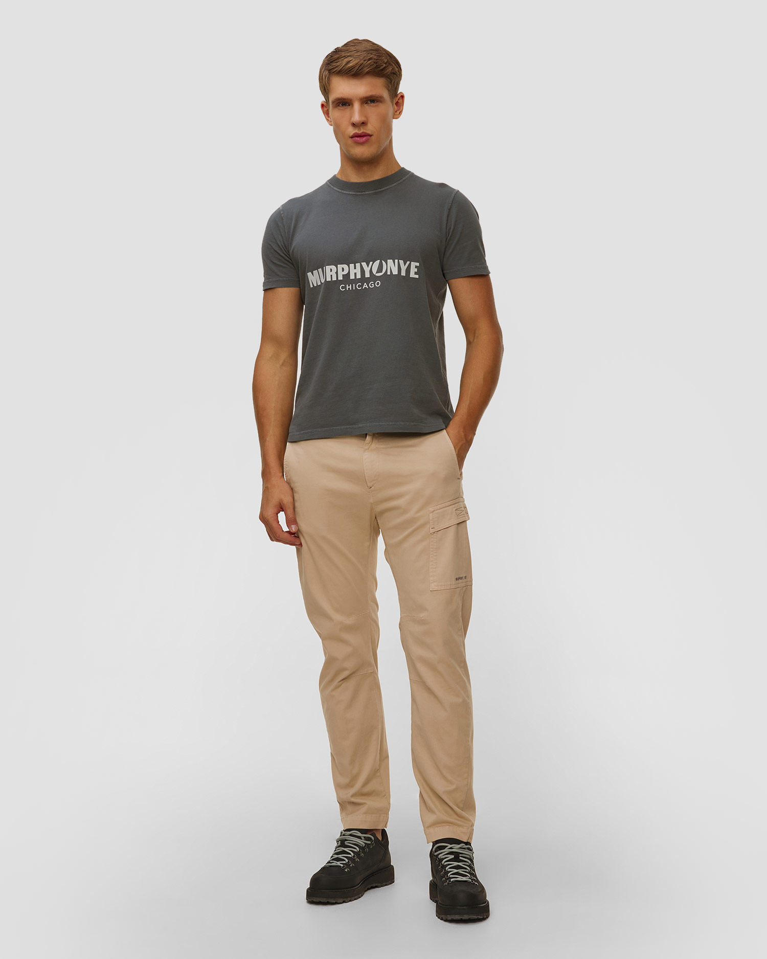 Pantaloni bej pentru bărbați Murphy&Nye Dek