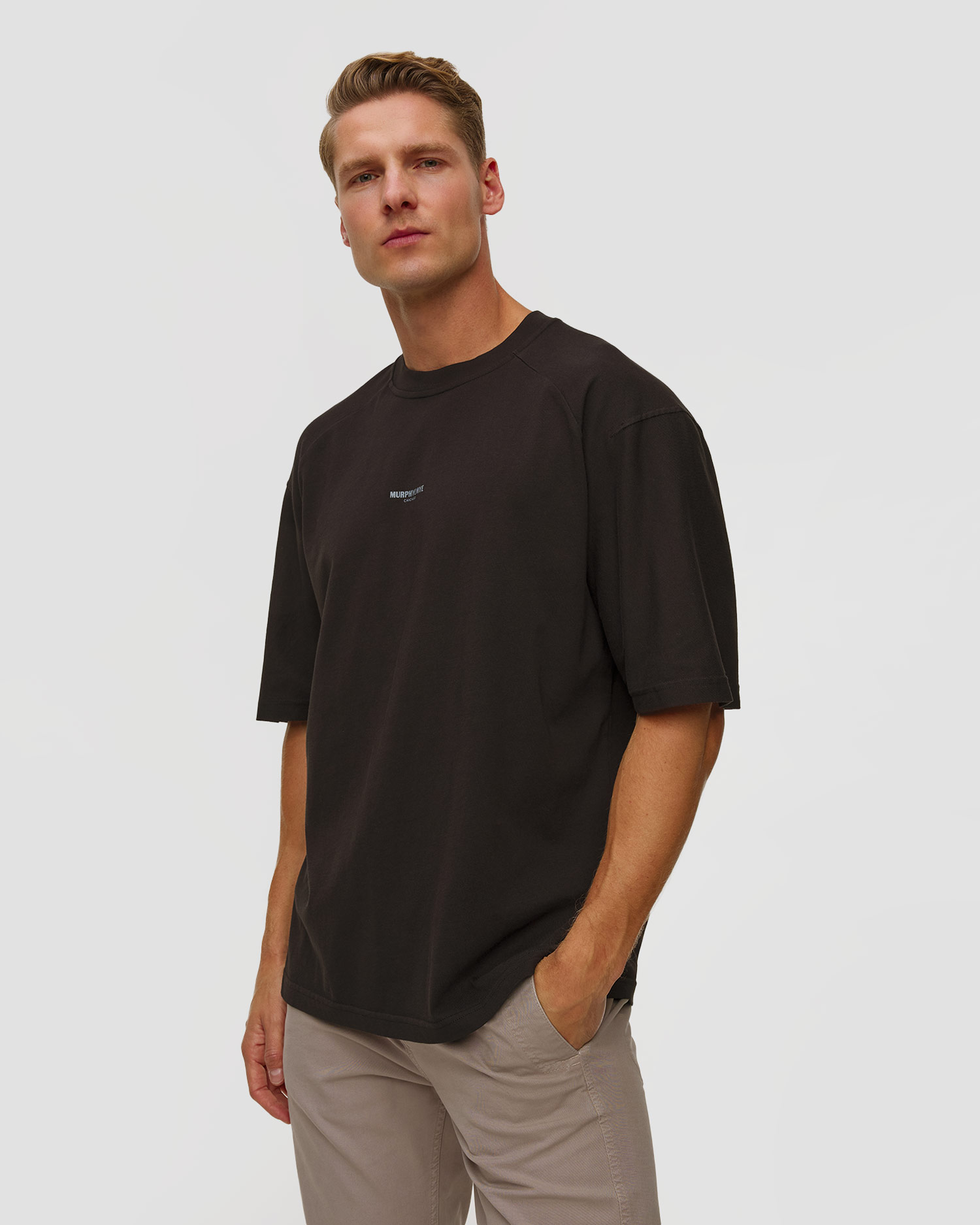 Czarny T-shirt męski Murphy&Nye Peak