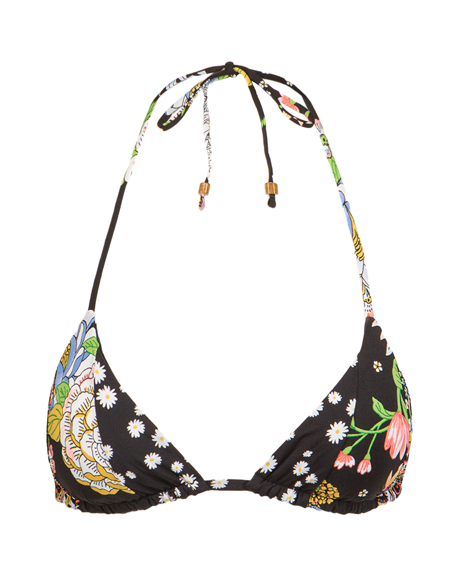 Horní díl oboustranných plavek MAAJI BLACK BOUQUET EDGE