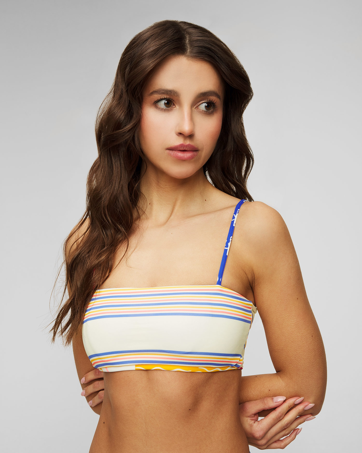 Haut de maillot de bain réversible pour femmes Maaji Paradise Postals Cyprus