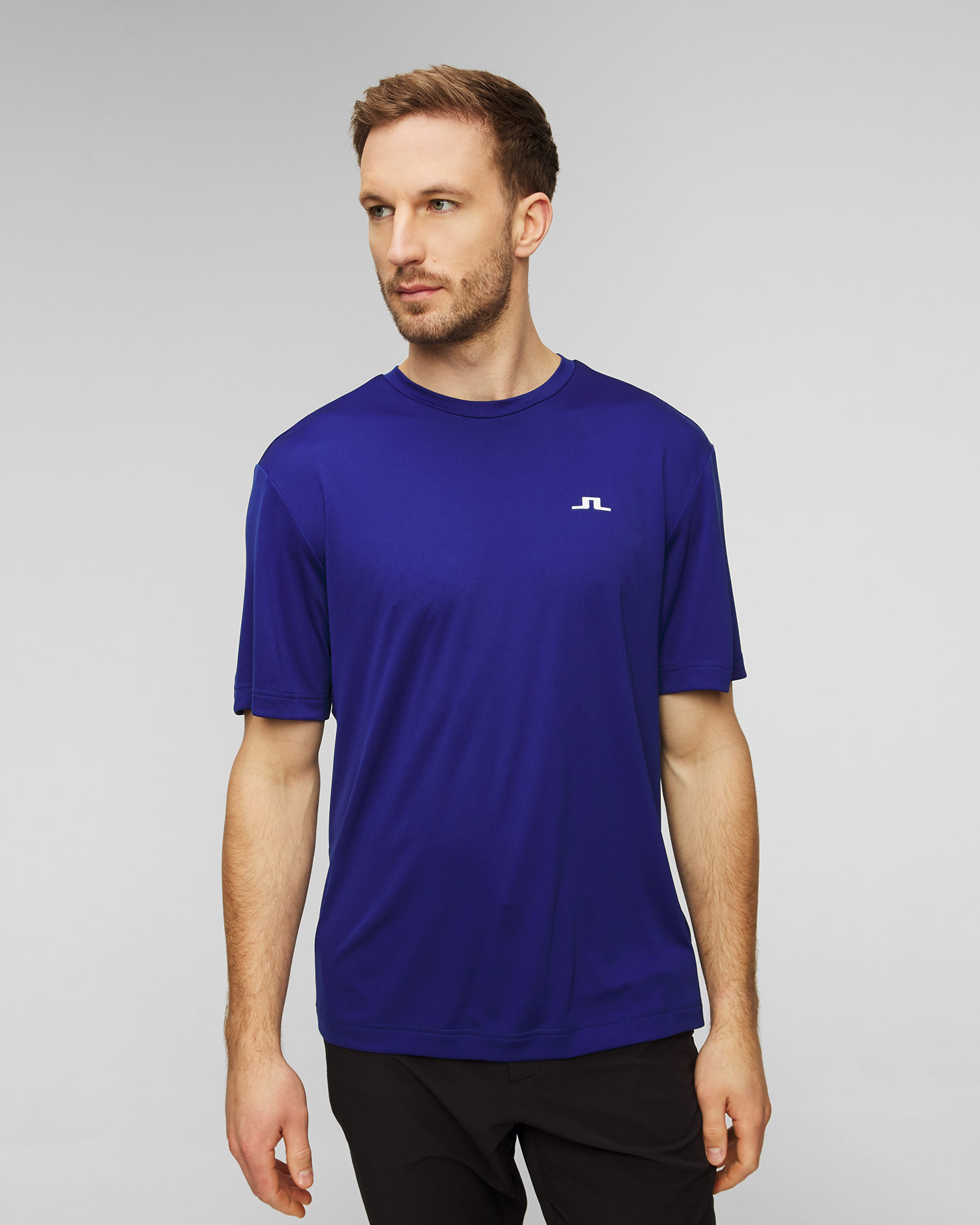 T-shirt bleu pour hommes J.Lindeberg Ade 