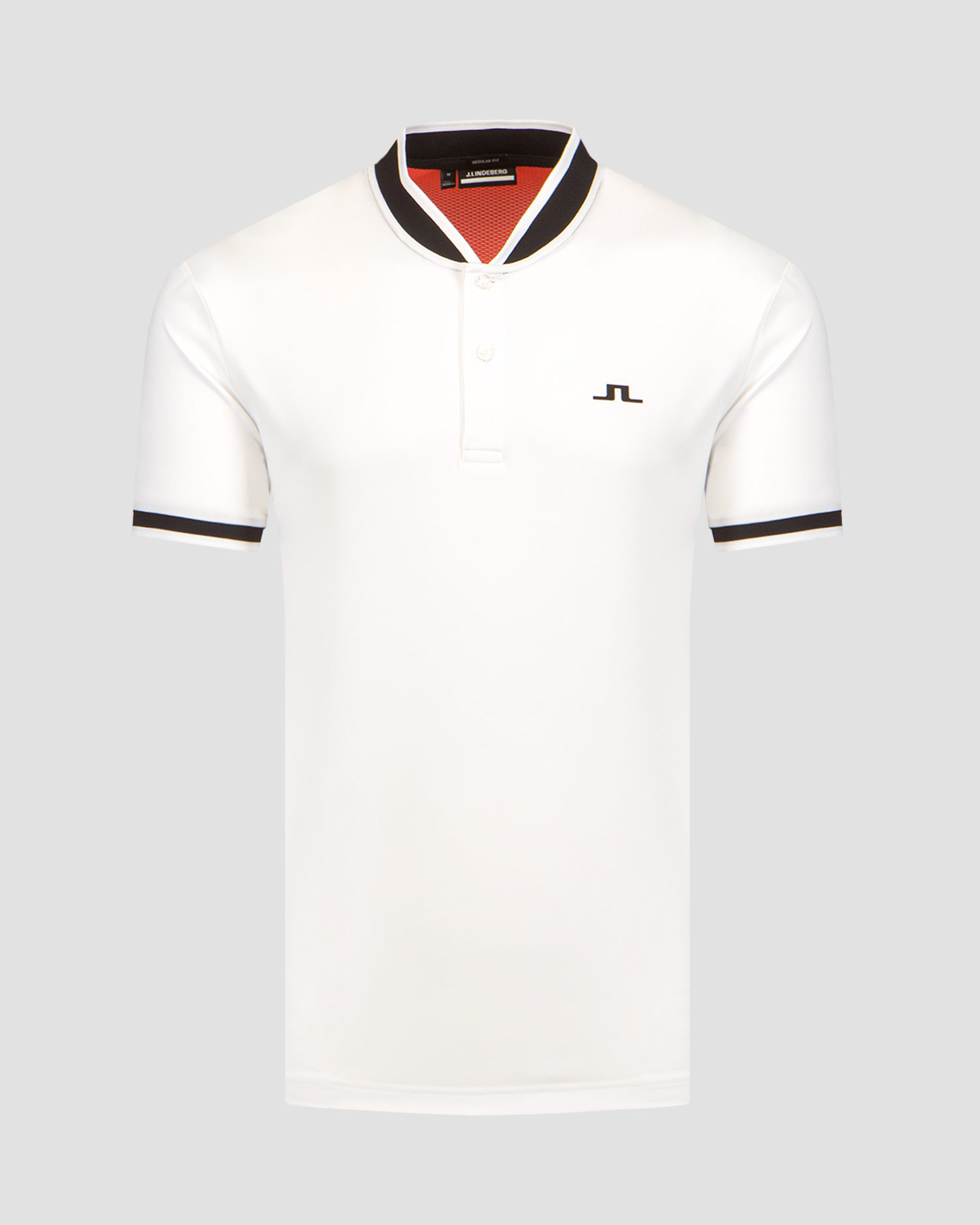 Polo blanc et orange pour hommes J.Lindeberg Jensen