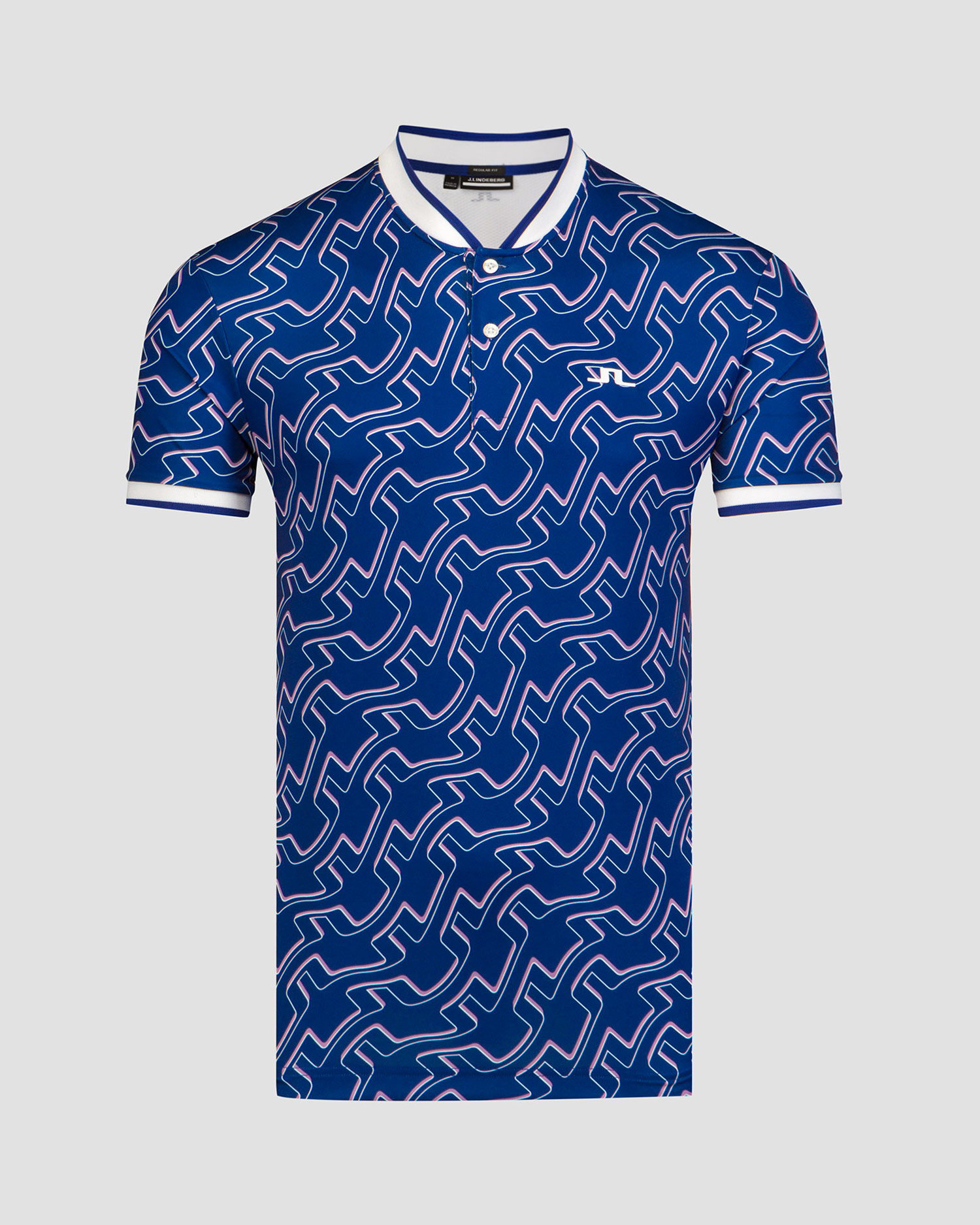 Polo uomo blu J.Lindeberg Jensen Stampa