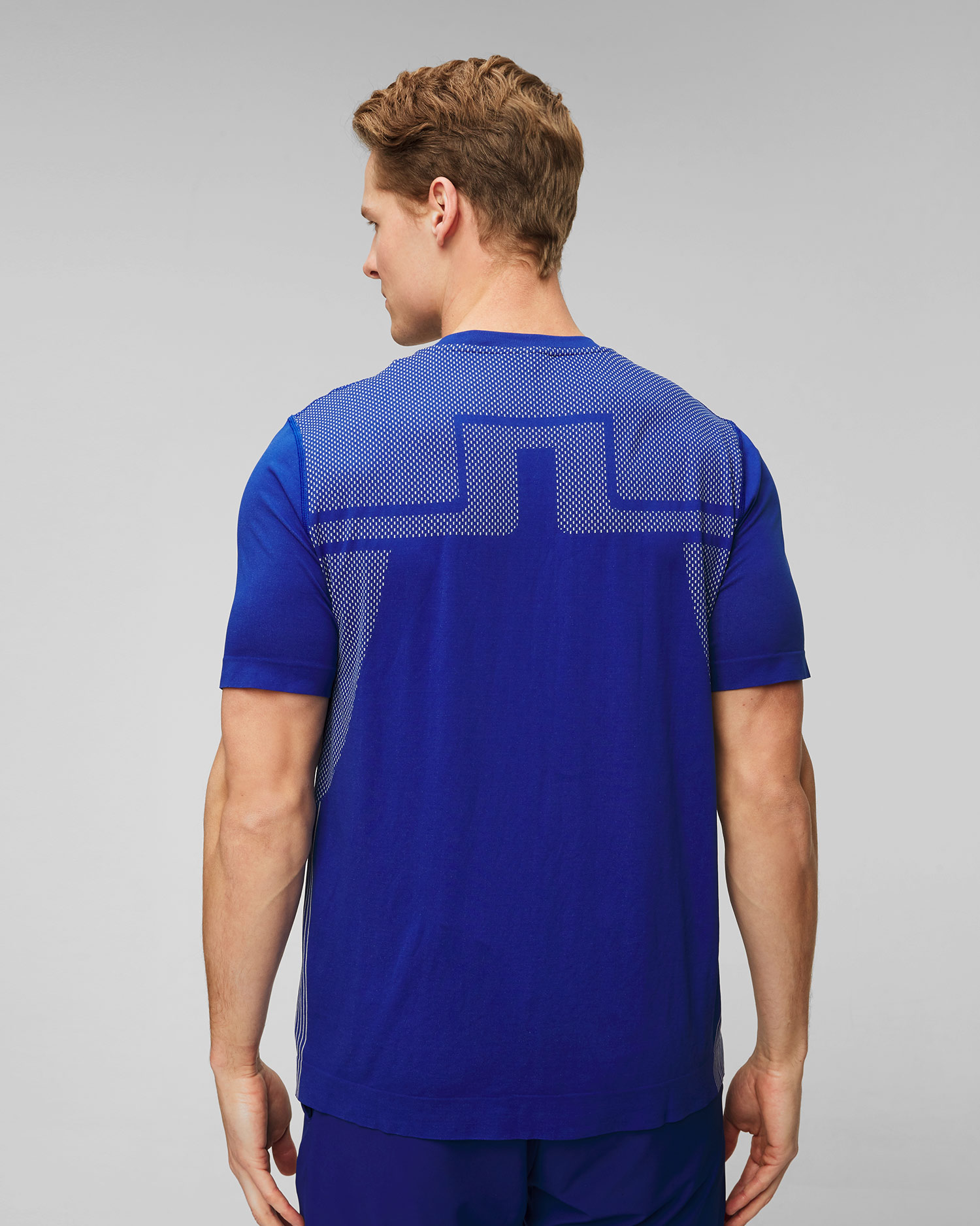 T-shirt bleu pour hommes J.Lindeberg Kai Seamless Top