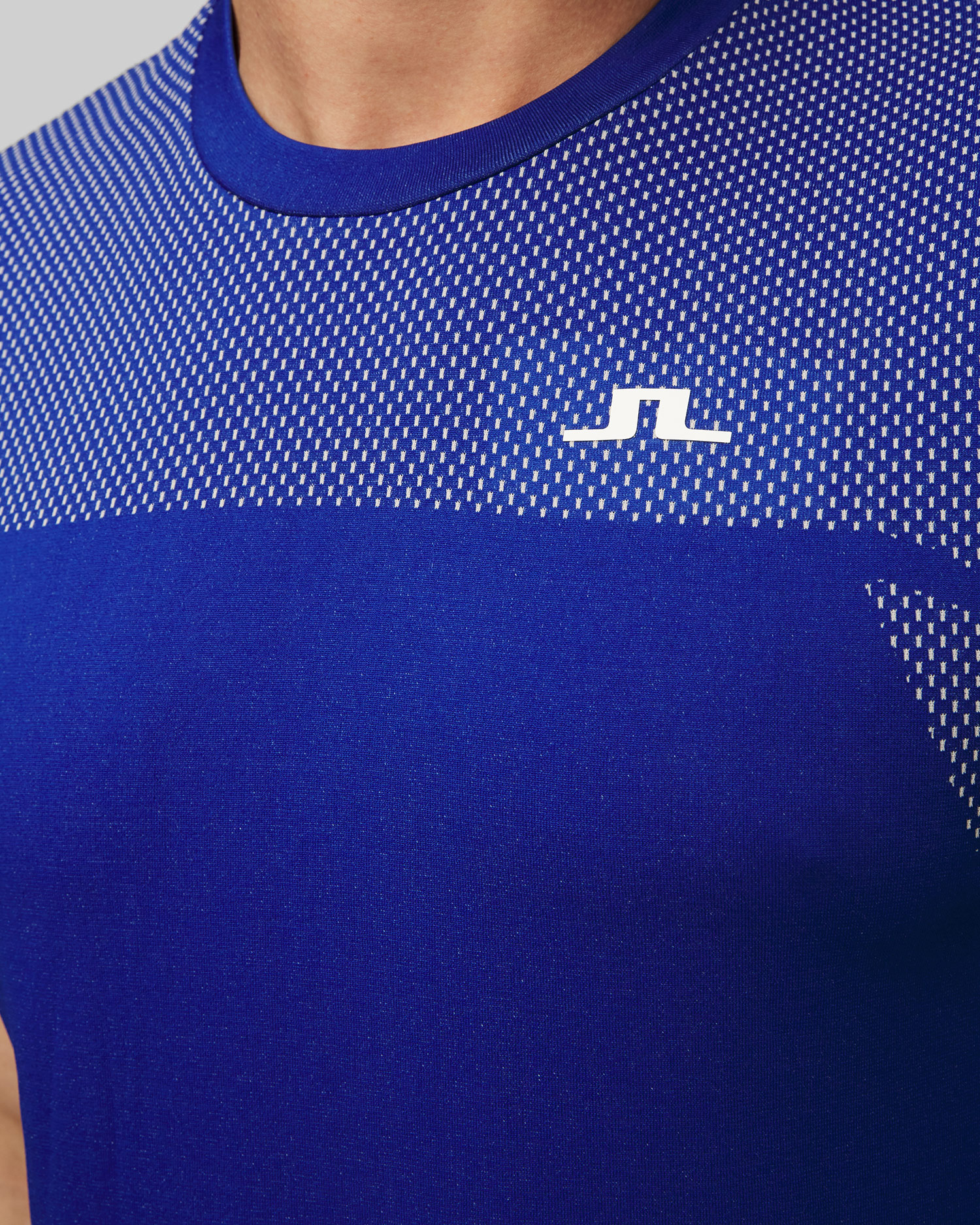 T-shirt bleu pour hommes J.Lindeberg Kai Seamless Top