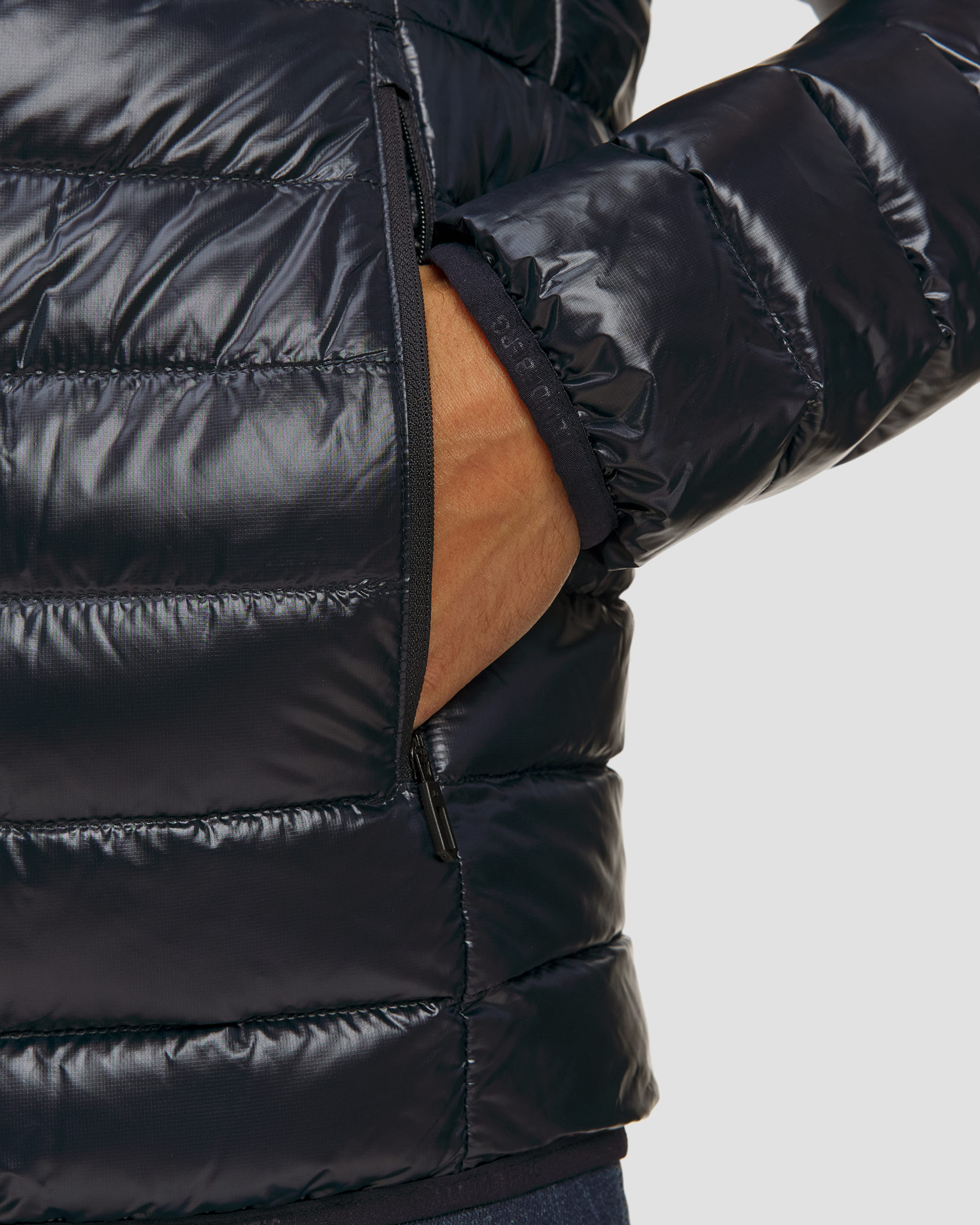 Kurtka puchowa męska J.Lindeberg Oden Light Down Hood granatowa