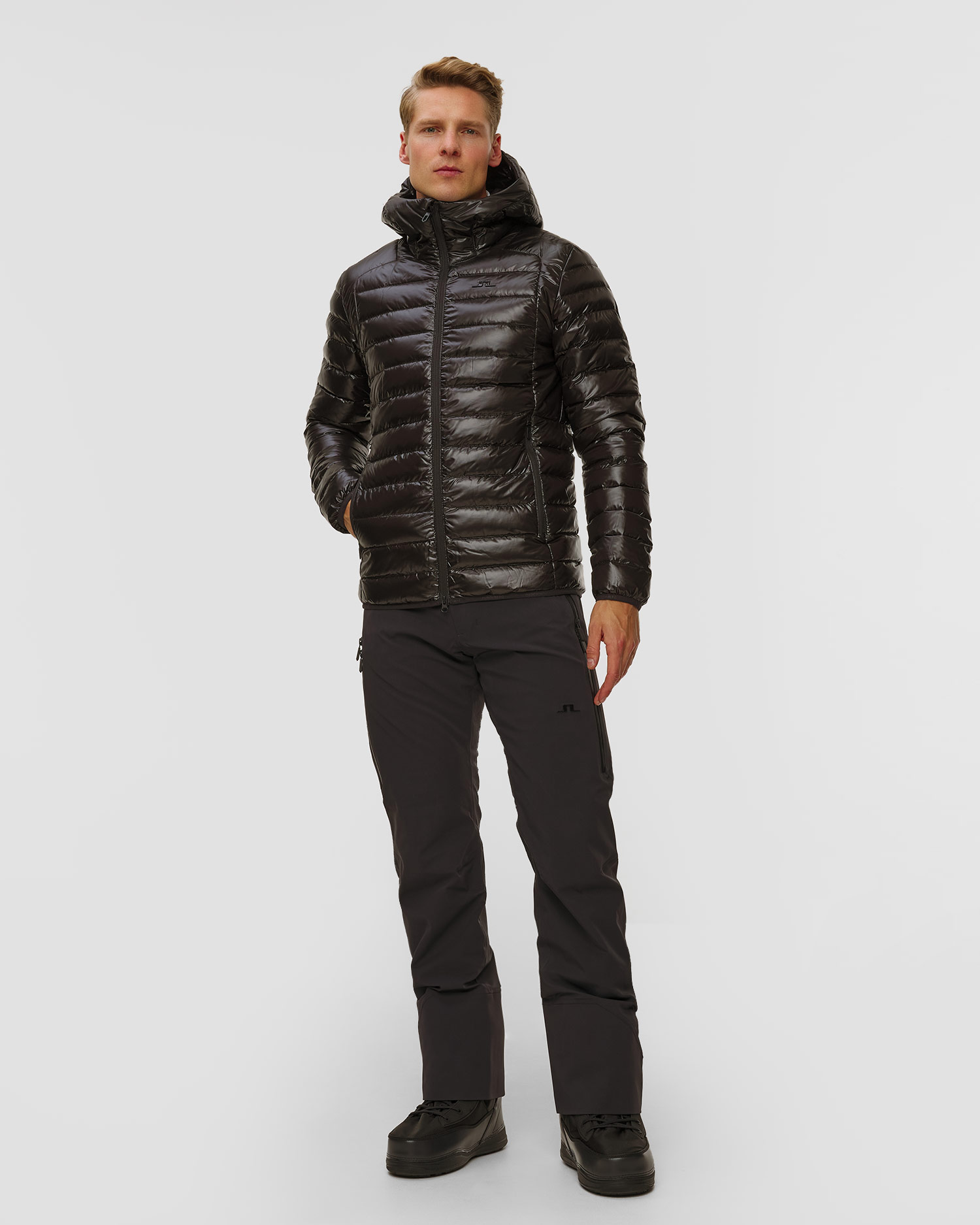 Kurtka puchowa męska J.Lindeberg Oden Light Down Hood czarna