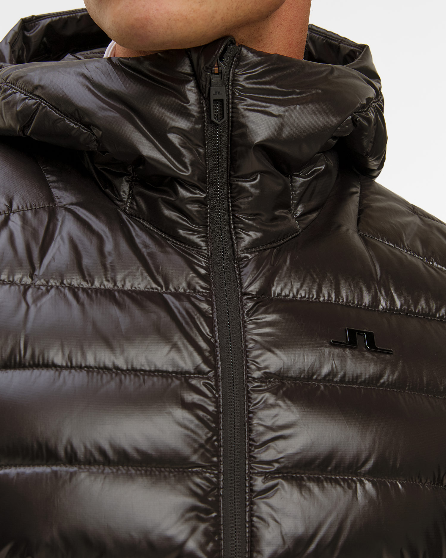 Kurtka puchowa męska J.Lindeberg Oden Light Down Hood czarna