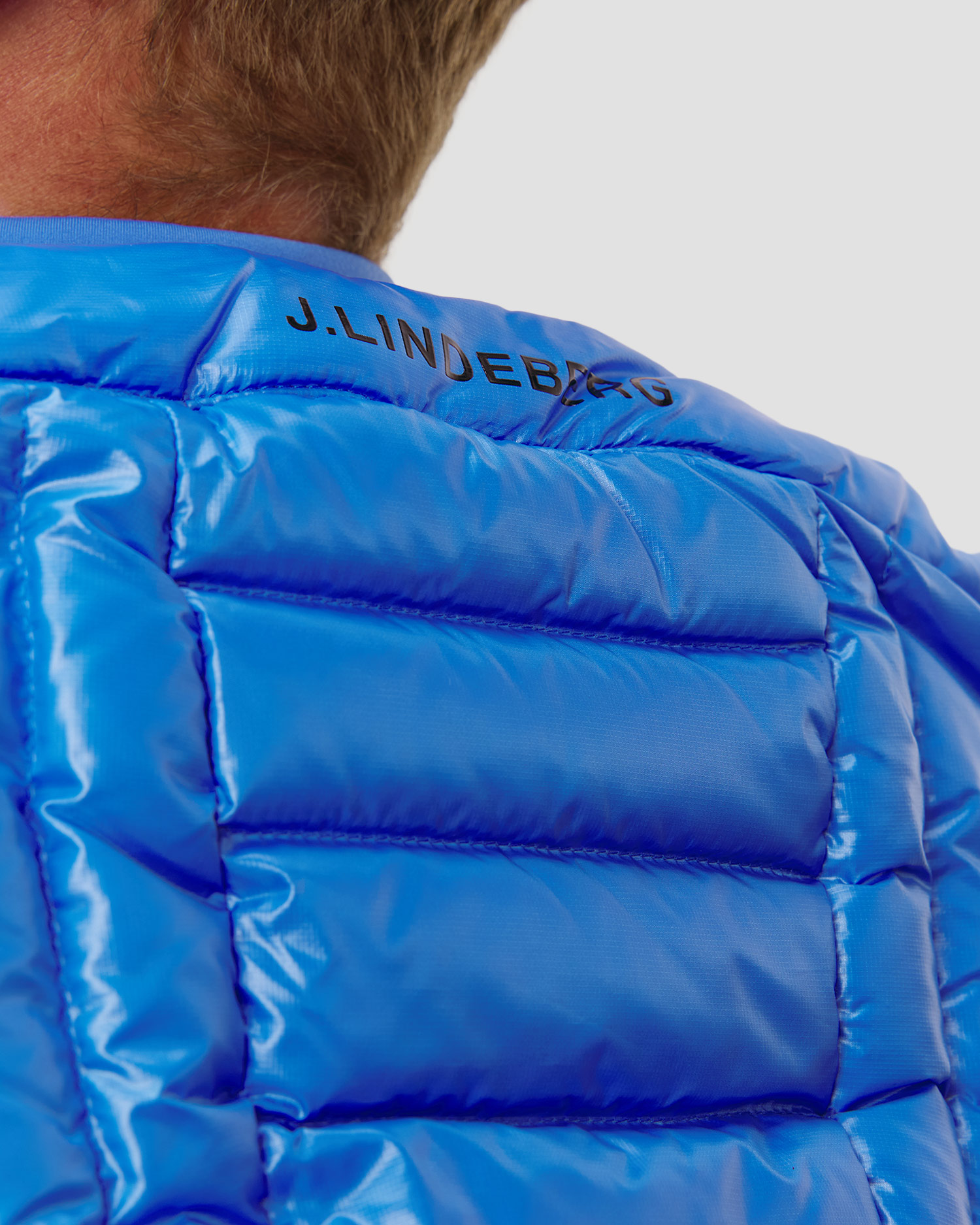 Kurtka puchowa męska J.Lindeberg Oden Light Down Hood niebieska