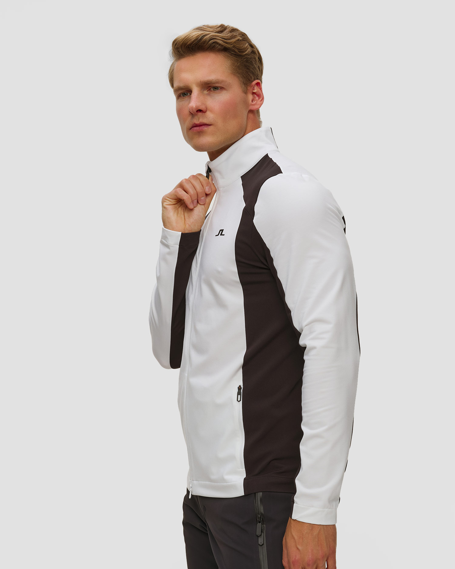Bluza męska J.Lindeberg Banks Zip Mid Layer biała