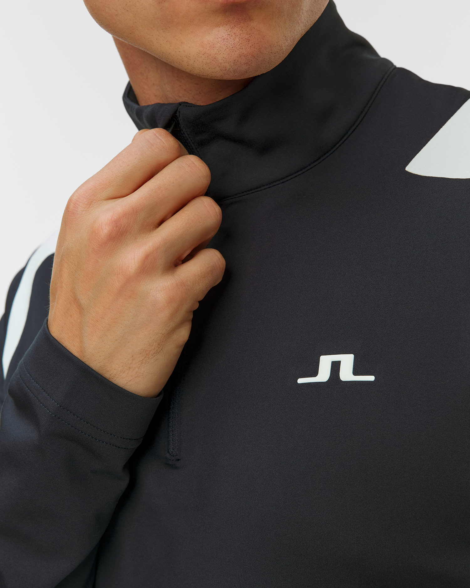 Bluza męska J.Lindeberg Lukas Quarter Zip Mid Layer granatowa