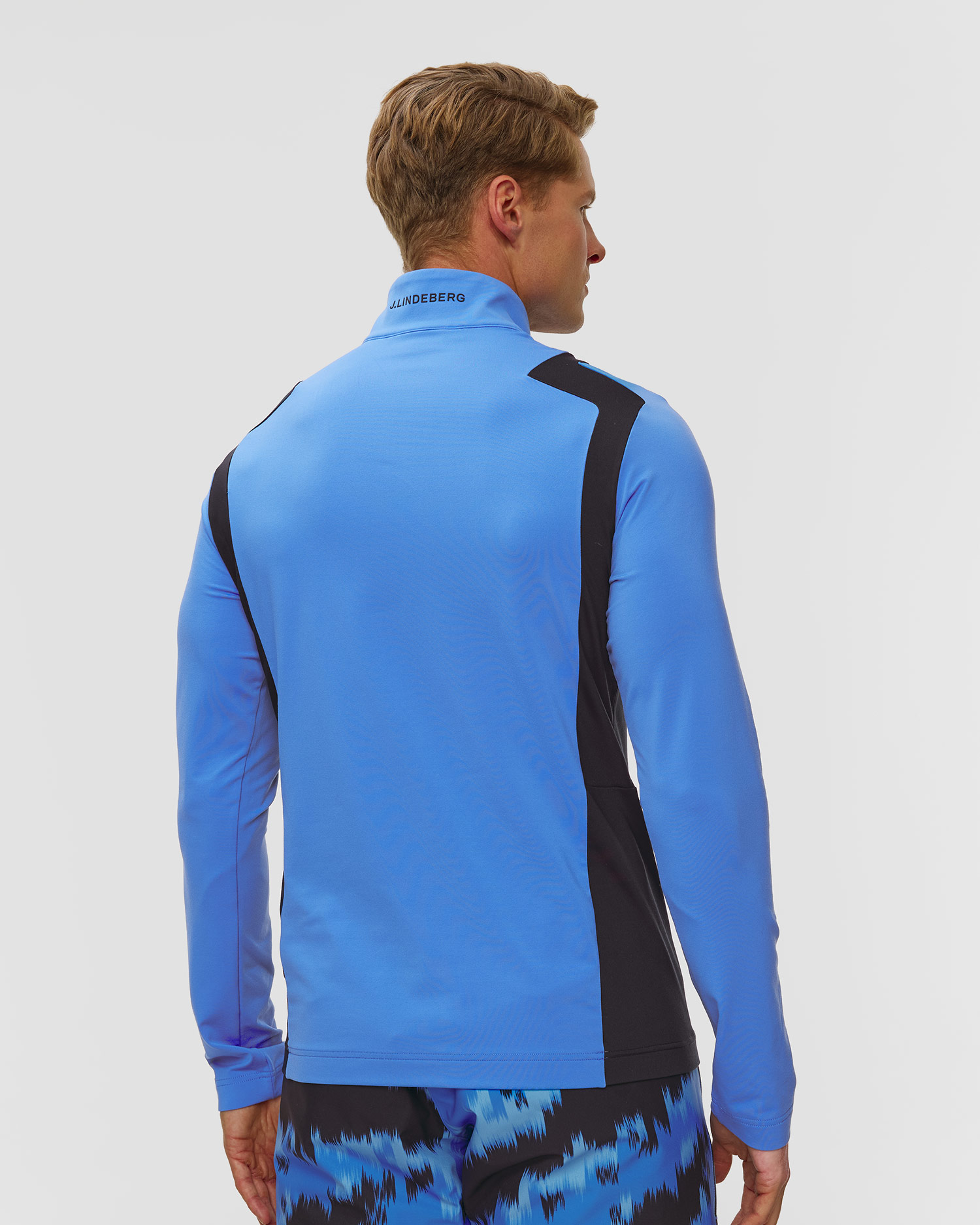 Bluza męska J.Lindeberg Lukas Quarter Zip Mid Layer niebieski