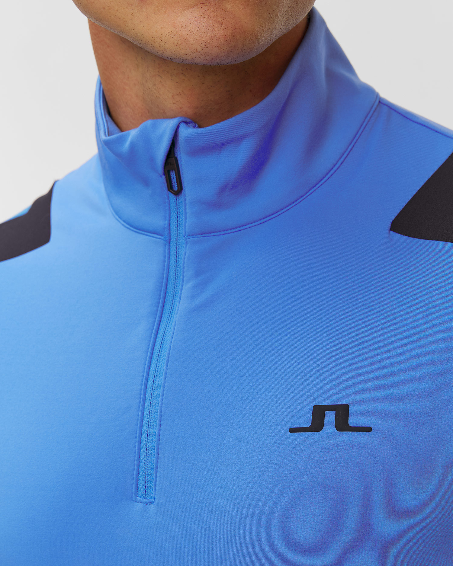 Bluza męska J.Lindeberg Lukas Quarter Zip Mid Layer niebieski