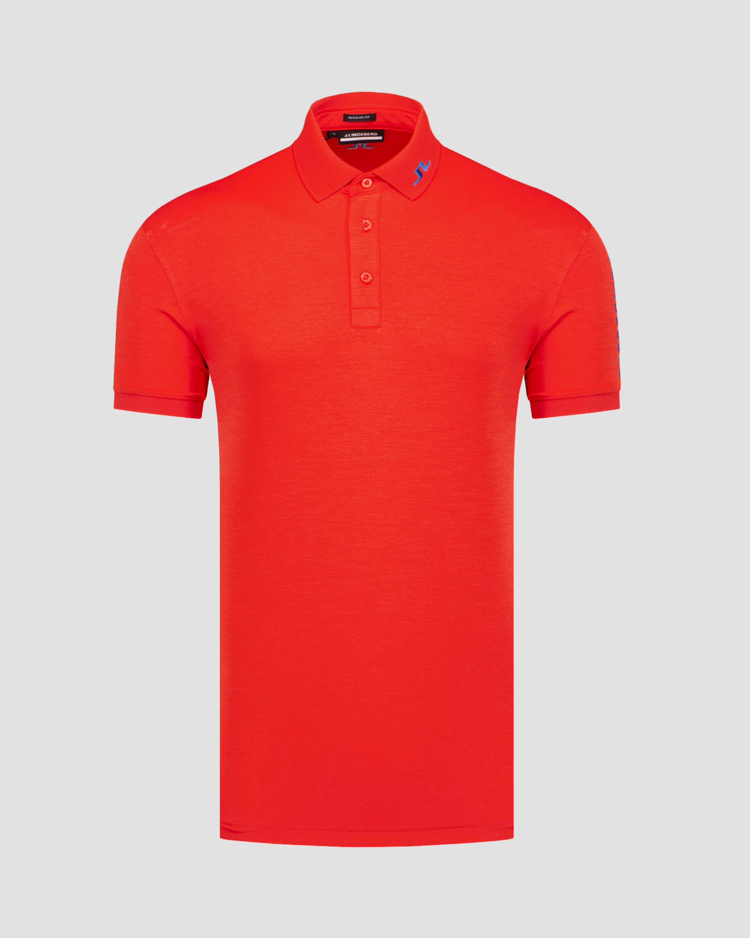 Polo arancione da uomo J.Lindeberg Tour Tech
