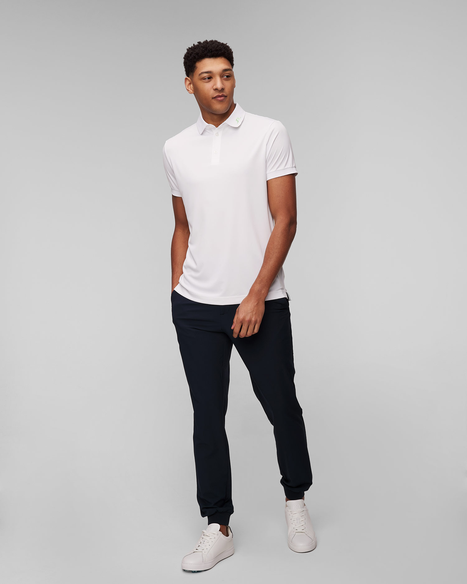 Białe polo męskie J.Lindeberg KV Print