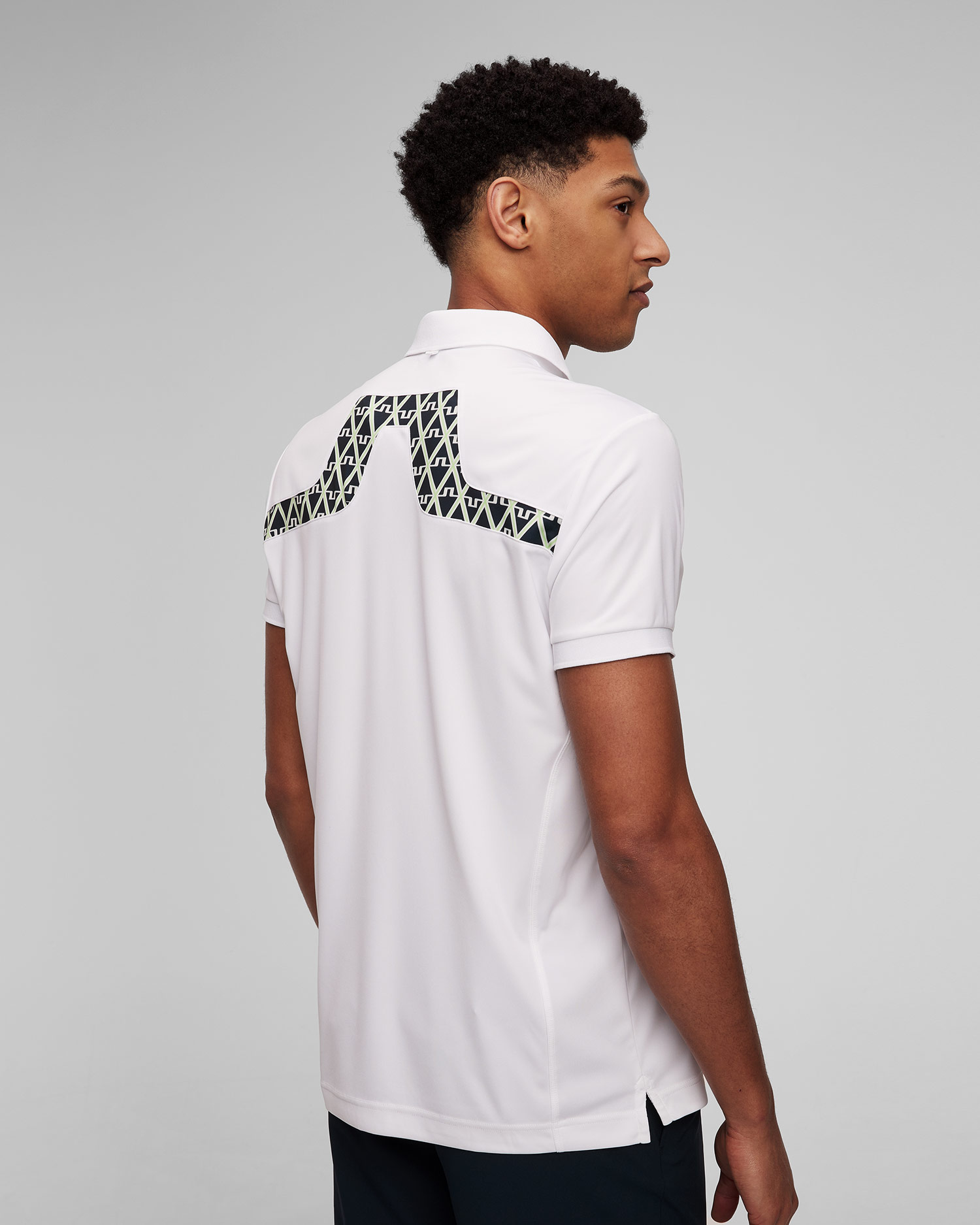 Białe polo męskie J.Lindeberg KV Print