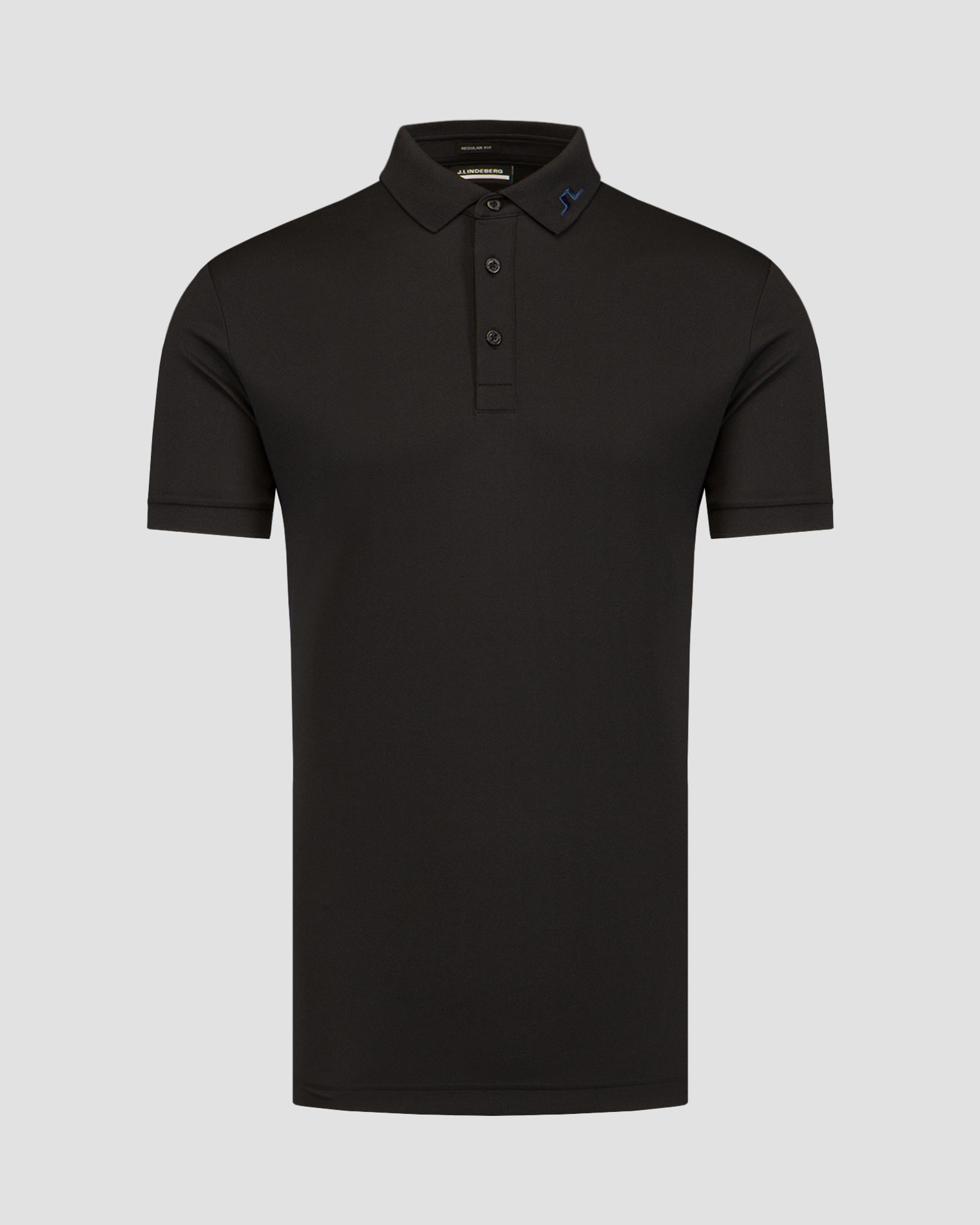 Polo nera da uomo J.Lindeberg KV Print